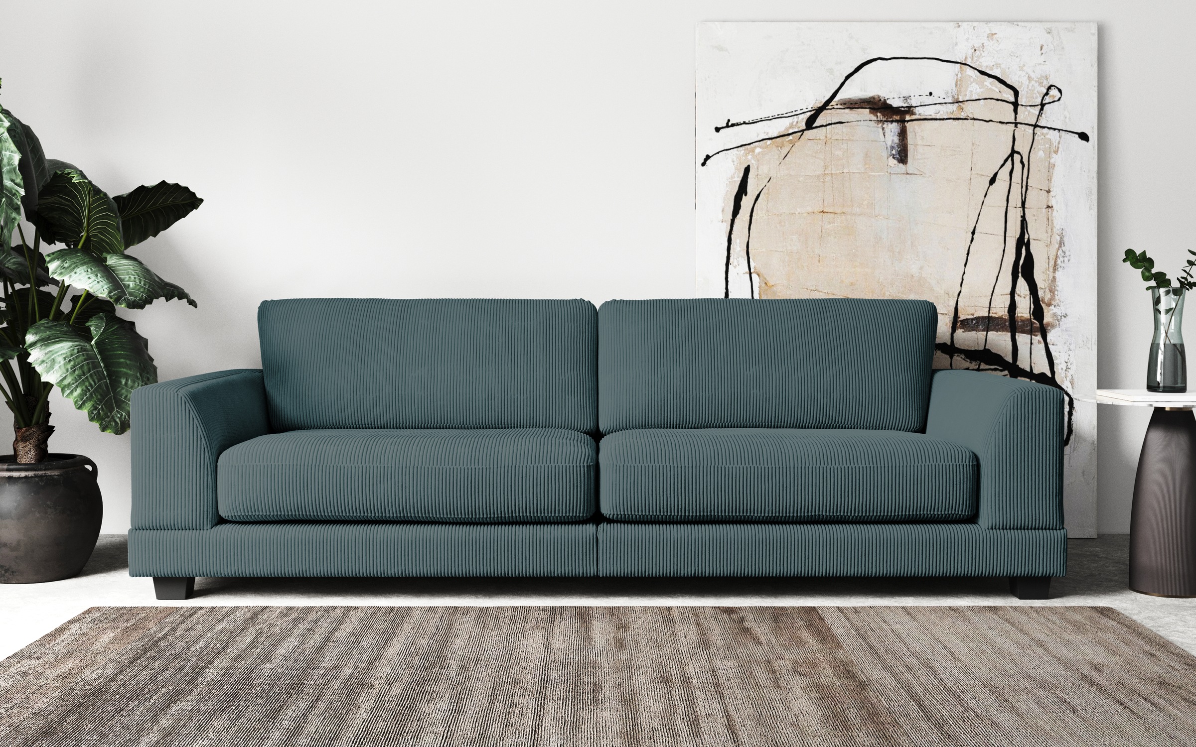 Home affaire 3-Sitzer »Parennes«, mit attraktivem Cord-Stoff, mit Kaltschaum