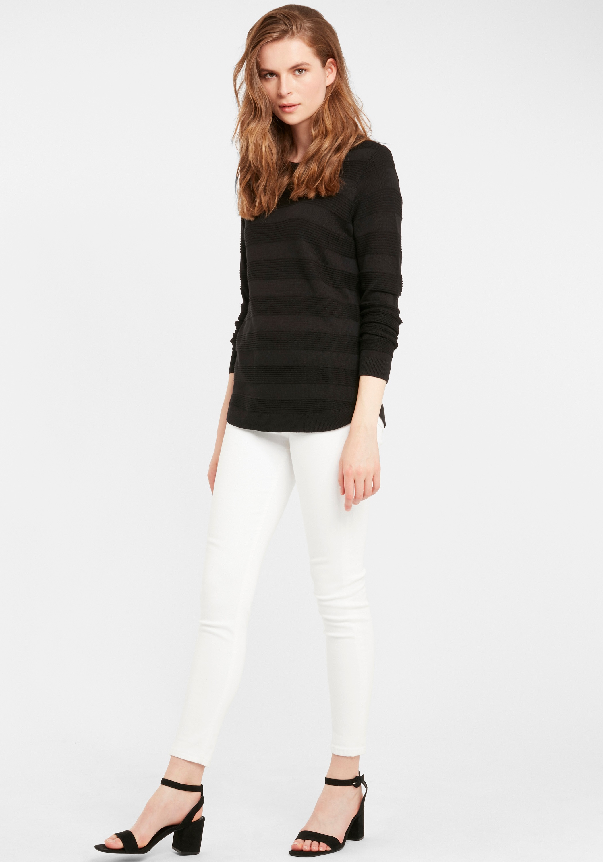 fransa Strickpullover »LETAN 3«, Pullover in Fein-Strick Optik