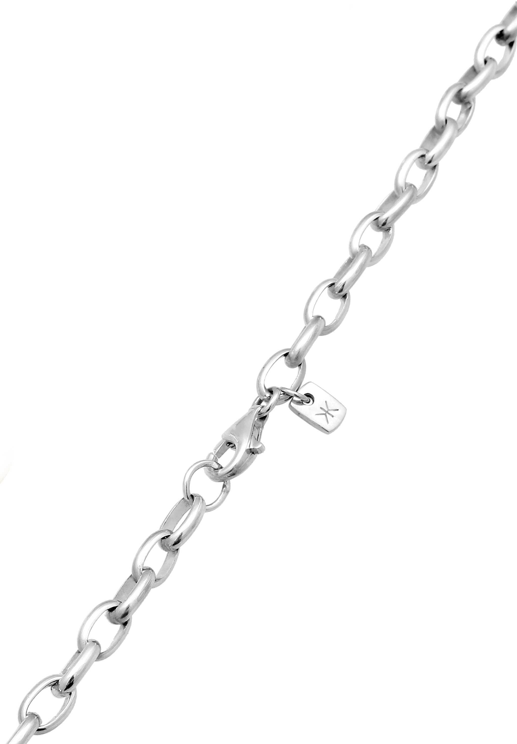 Kuzzoi Silberkette »Halskette Ankerkette Rund Bicolor 925 Sterling Silber«