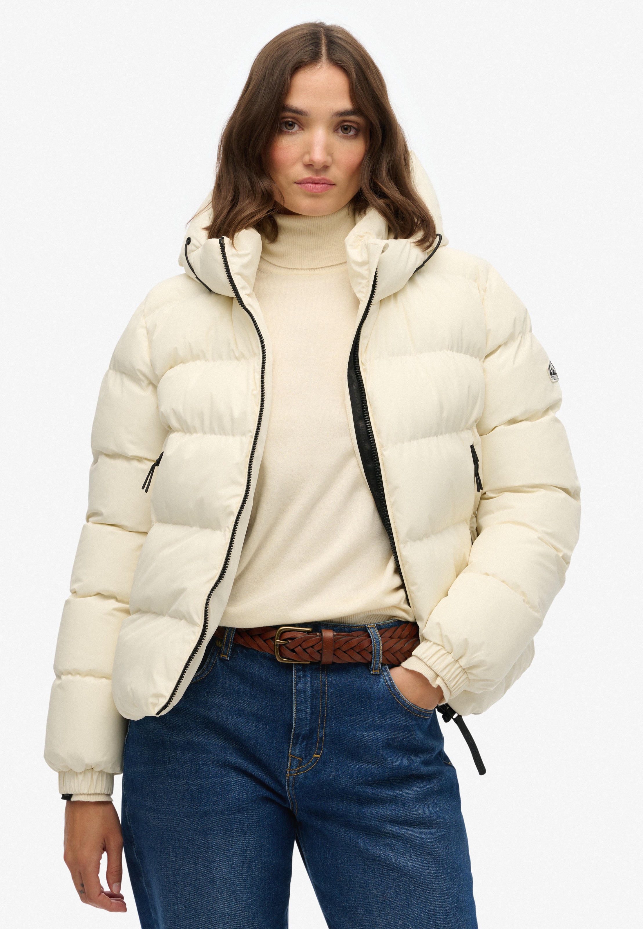 Superdry Steppjacke »HOODED SPORTS PUFFER JACKET«, mit Kapuze