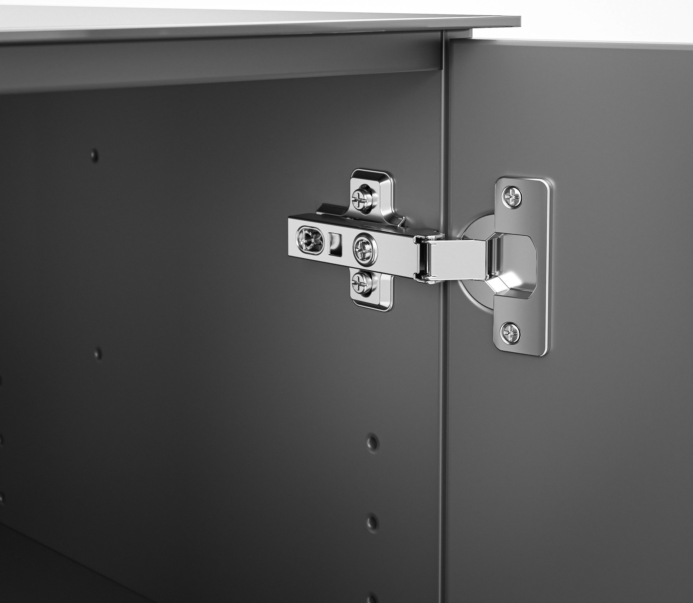 Manjana Möbel Kommode »Kommode mit Chrom oder Schwarz matten Metallgriffen«