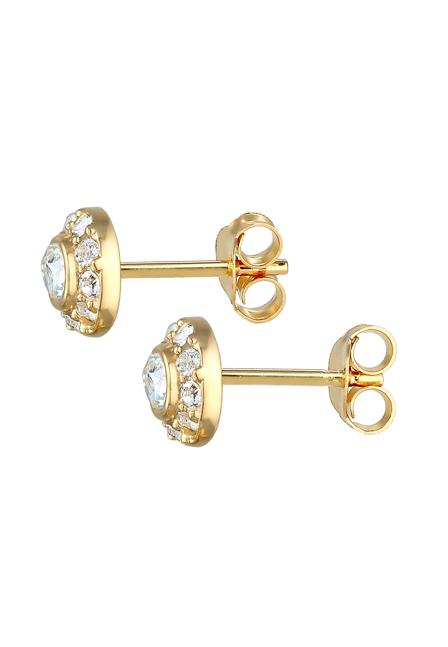Elli Paar Ohrstecker »Ohrringe Kristall Rund Glamourös 925 Silber«