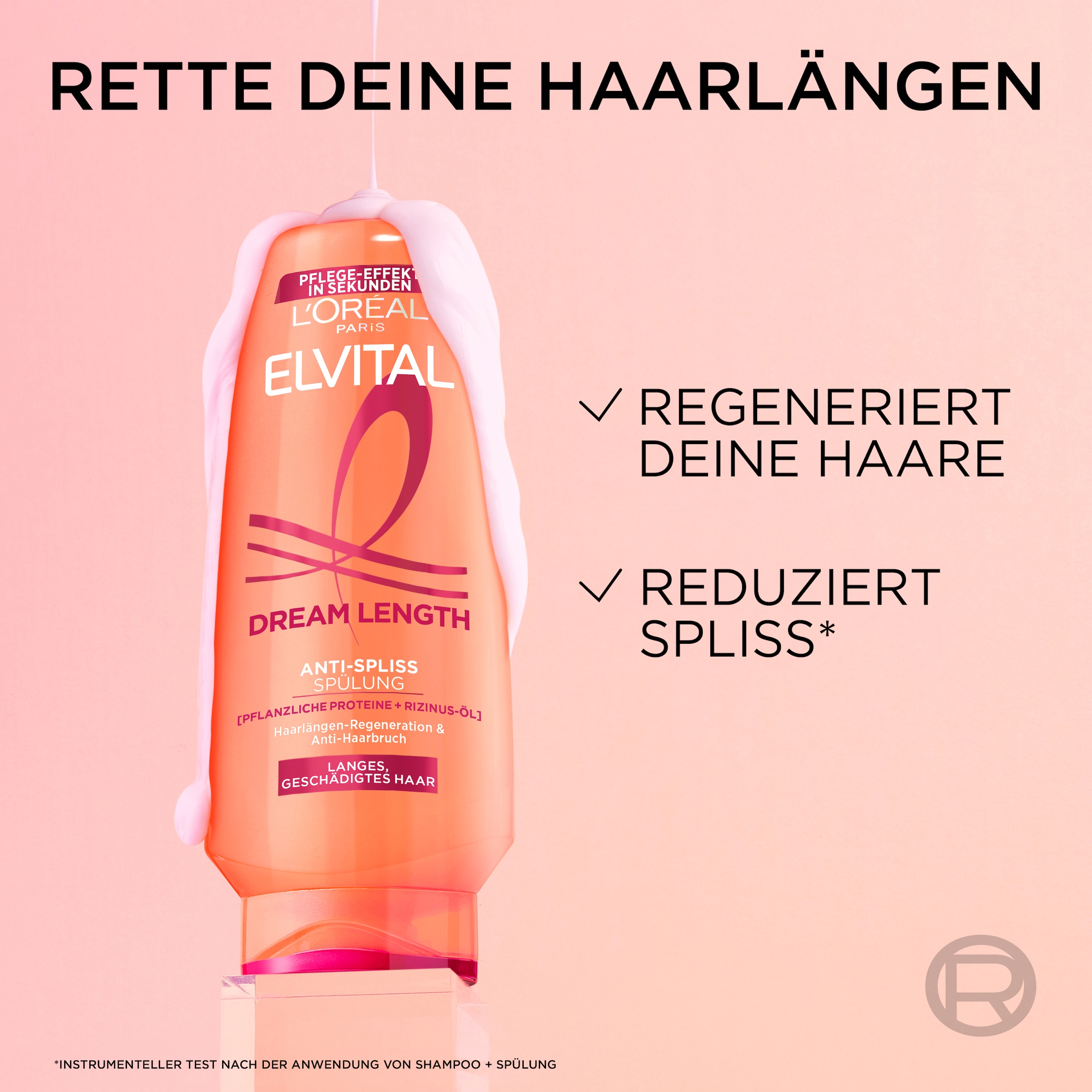 L'ORÉAL PARIS Haarspülung »L'Oréal Paris Elvital Dream Length Spülung«, (Packung, 6 tlg.)