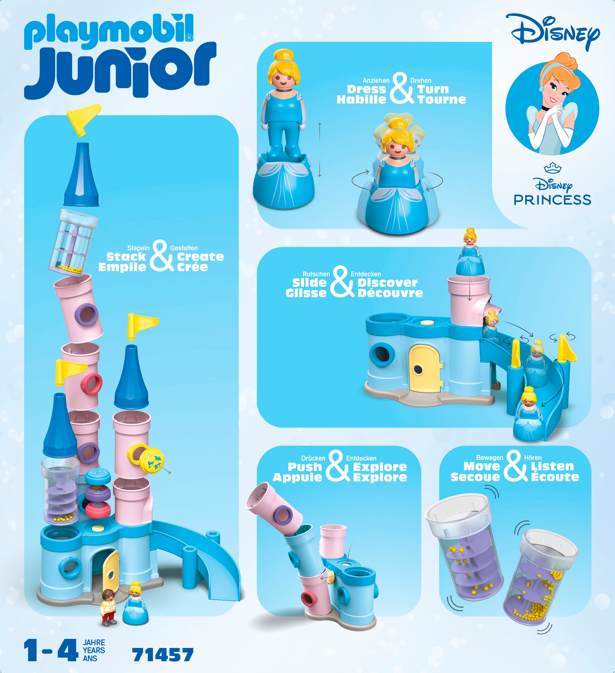 Playmobil® Konstruktions-Spielset »Cinderellas Schloss (71457), JUNIOR & Disney« Made in Europe