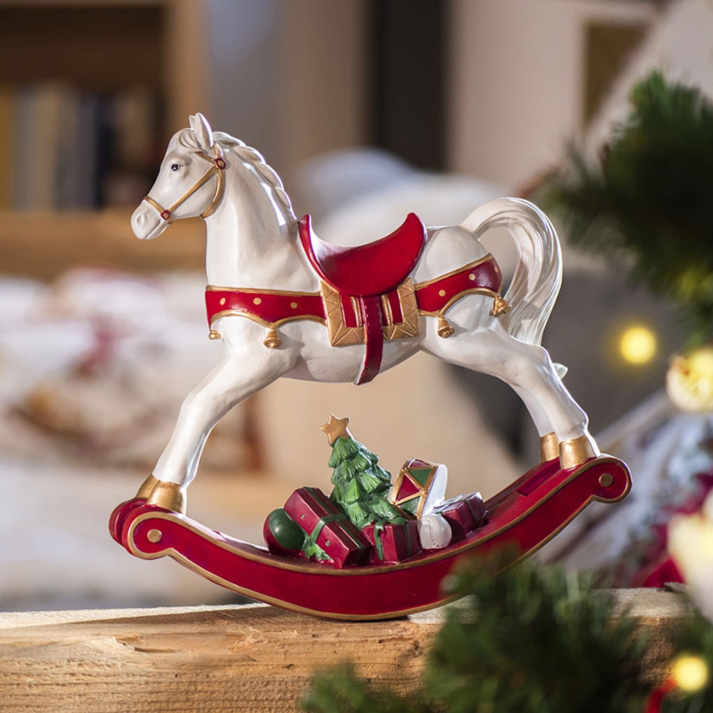 Villeroy & Boch Weihnachtsfigur »Schaukelpferd XL Winter Collage bunt«