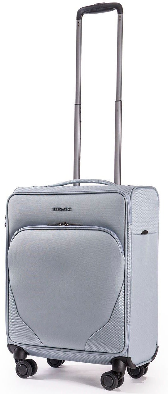 Stratic Weichgepäck-Trolley »Mix S, steel«, 4 Rollen, Handgepäck Reisekoffer Reisegepäck TSA-Zahlenschloss