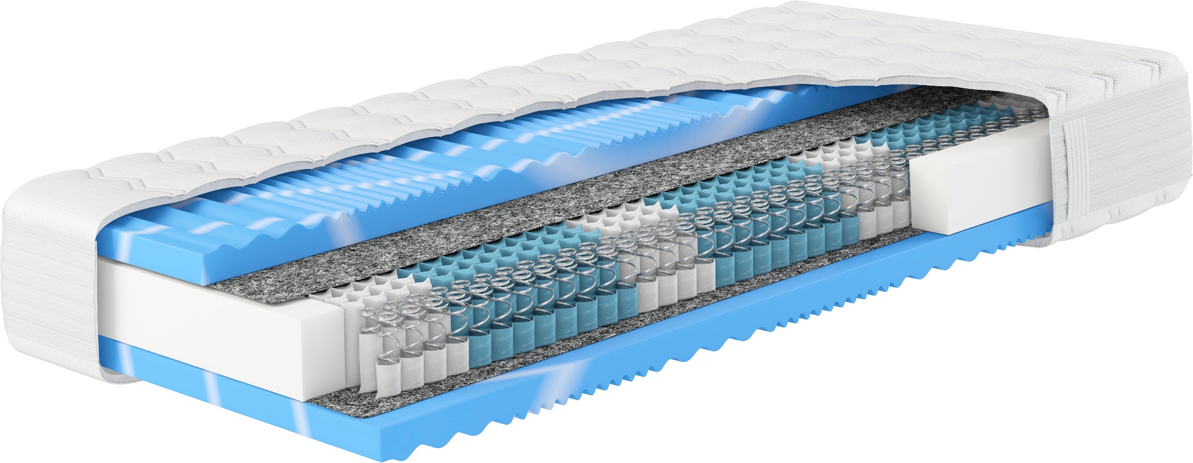 hn8 Schlafsysteme Taschenfederkernmatratze »Premium-Taschenfederkern-Matratze XXL Gelstar T-1000 in weiß, Größe B/L: 140 cm x 200 cm