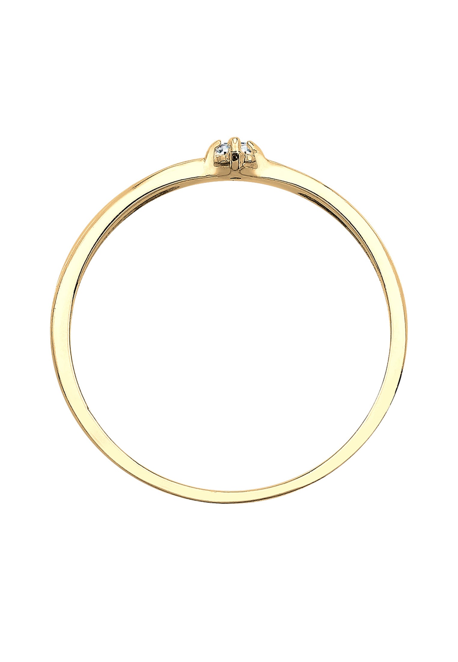 Elli DIAMONDS Verlobungsring »Ring Verlobungsring Diamant Weiß Brillantschliff (0.03 ct) 585 Gelbgold«