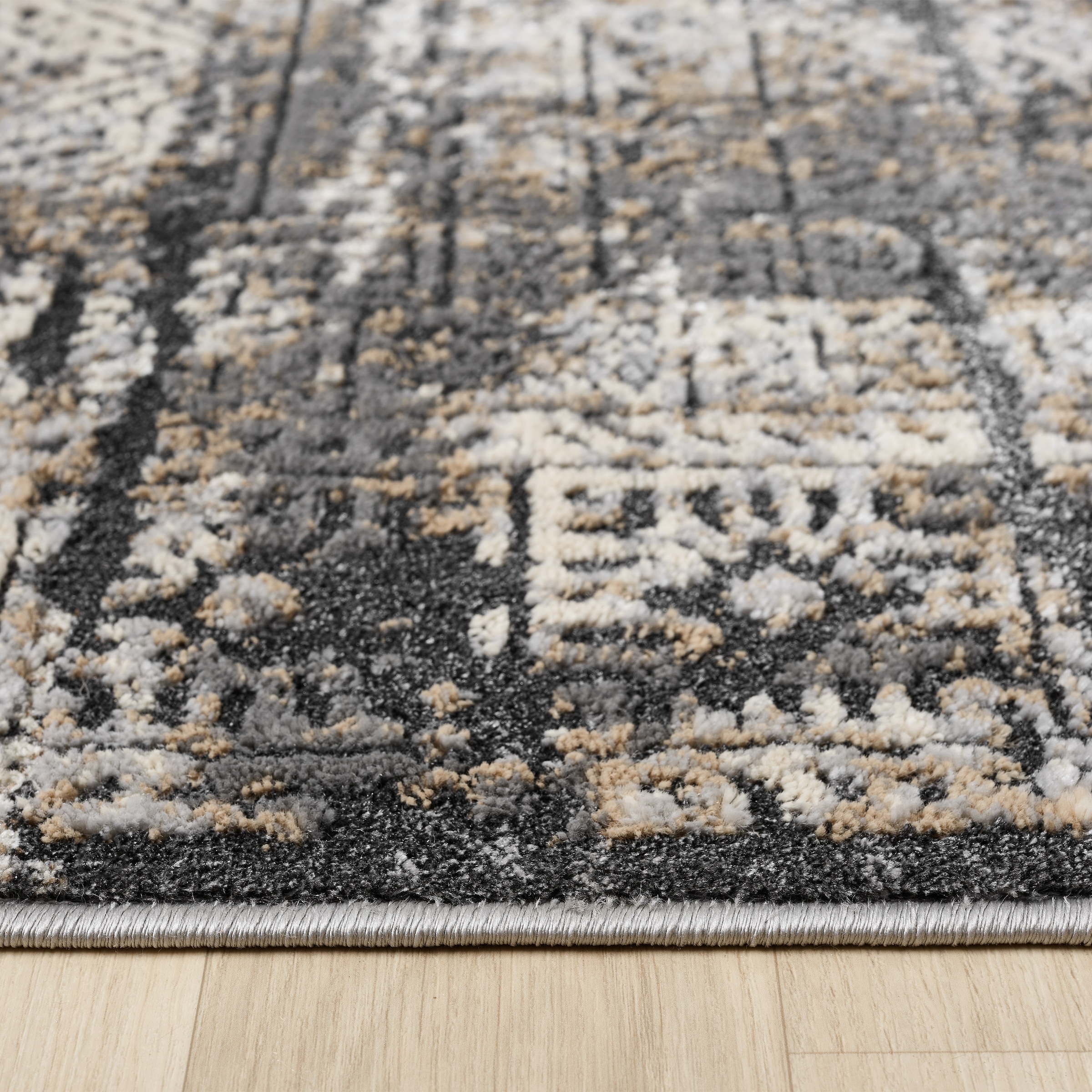 OTTO home Teppich »Selin« rechteckig 9 mm Höhe dezenter Glanz, Schrumpf-Garn-Effekt, im Vintage-Look, dichte Qualität