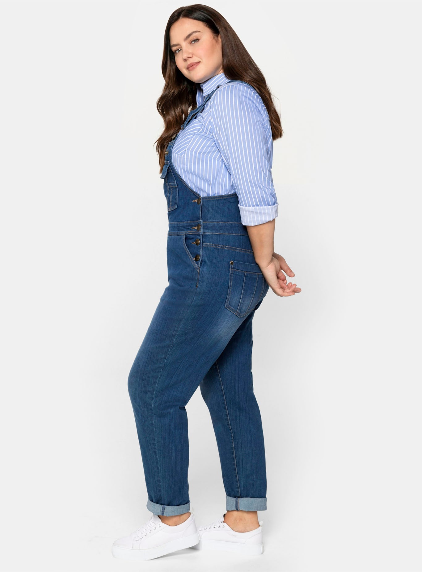 Sheego Jeanslatzhose, (1 tlg.)