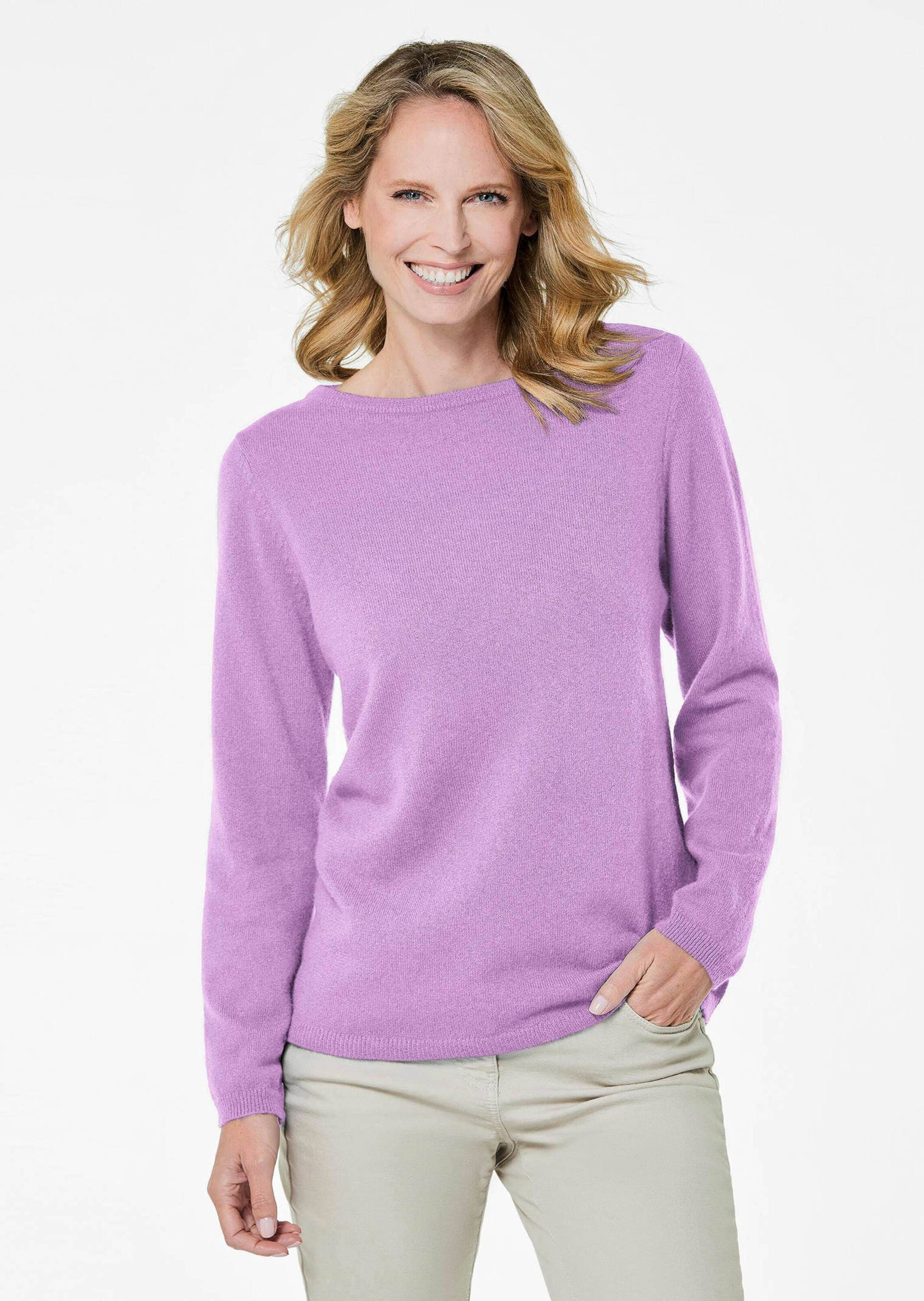 GOLDNER Strickpullover »Kaschmirpullover mit U-Boot Ausschnitt«