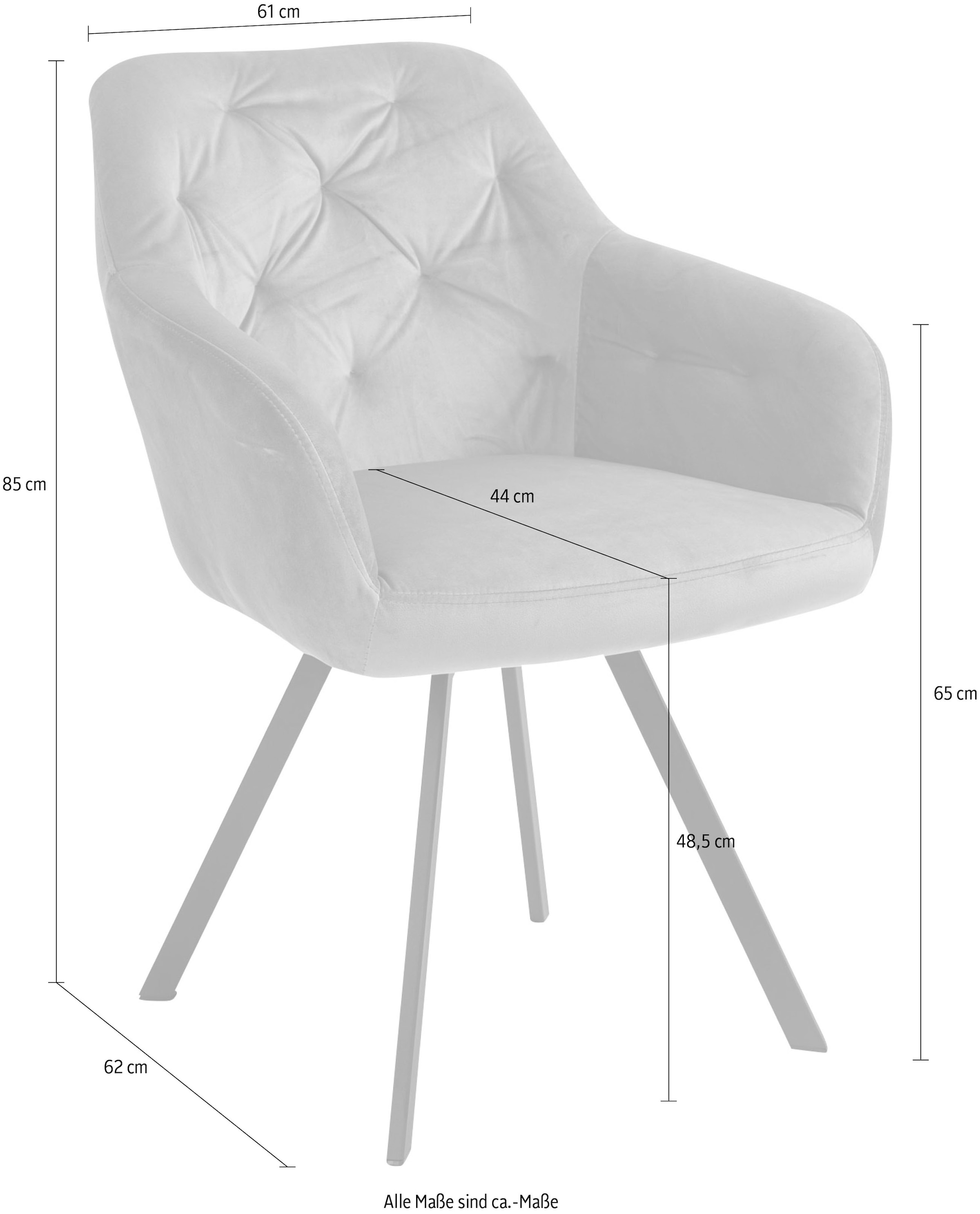 SalesFever Armlehnstuhl, 1 St., Samt, der 360° Sitzfläche online kaufen unter Drehplatte