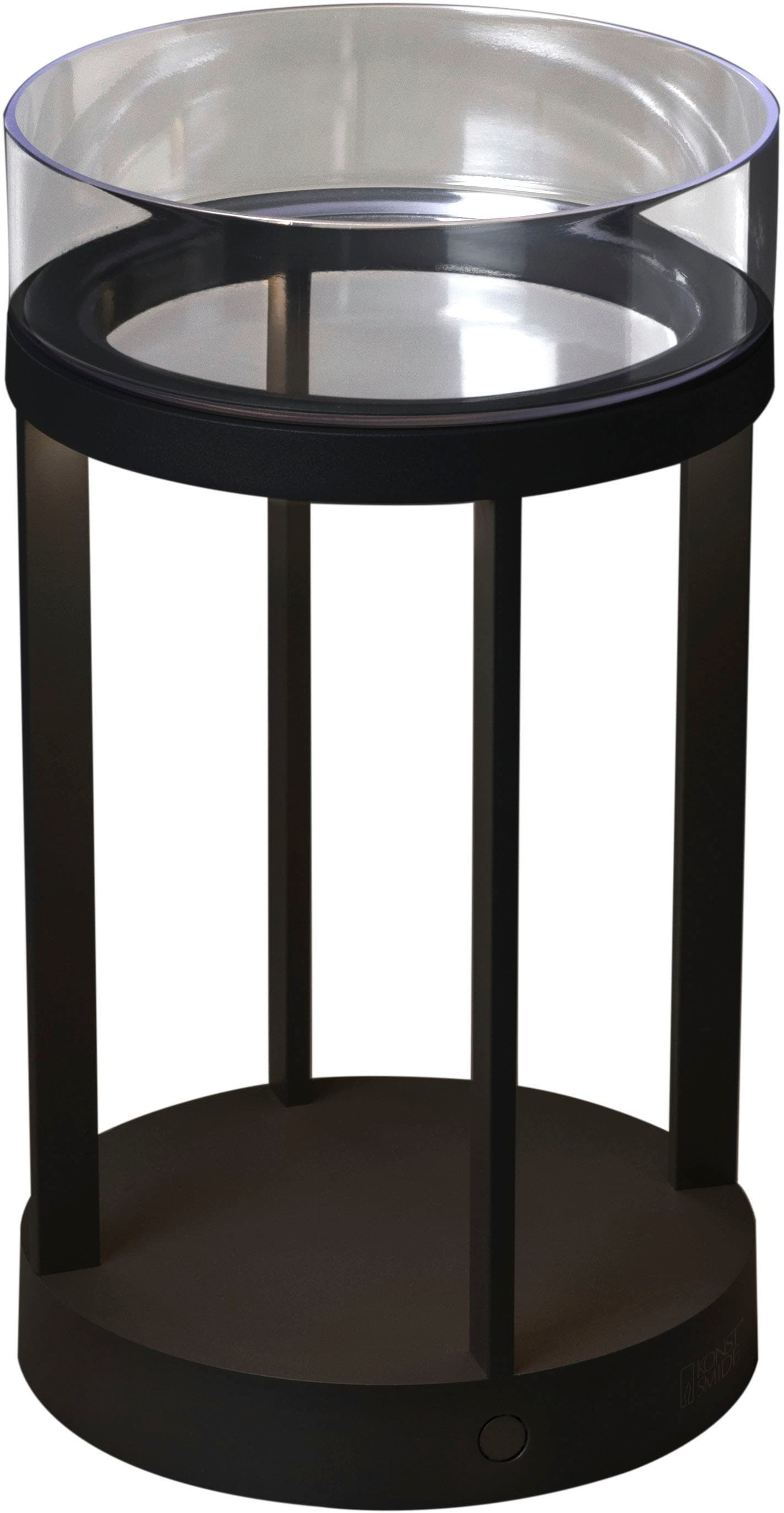 Konstsmide LED Laterne »Chieti« LED-Modul 2 Stk. Warmweiß Chieti LED USB-Laterne in schwarz, Größe Ø 17 cm Höhe: 25 cm