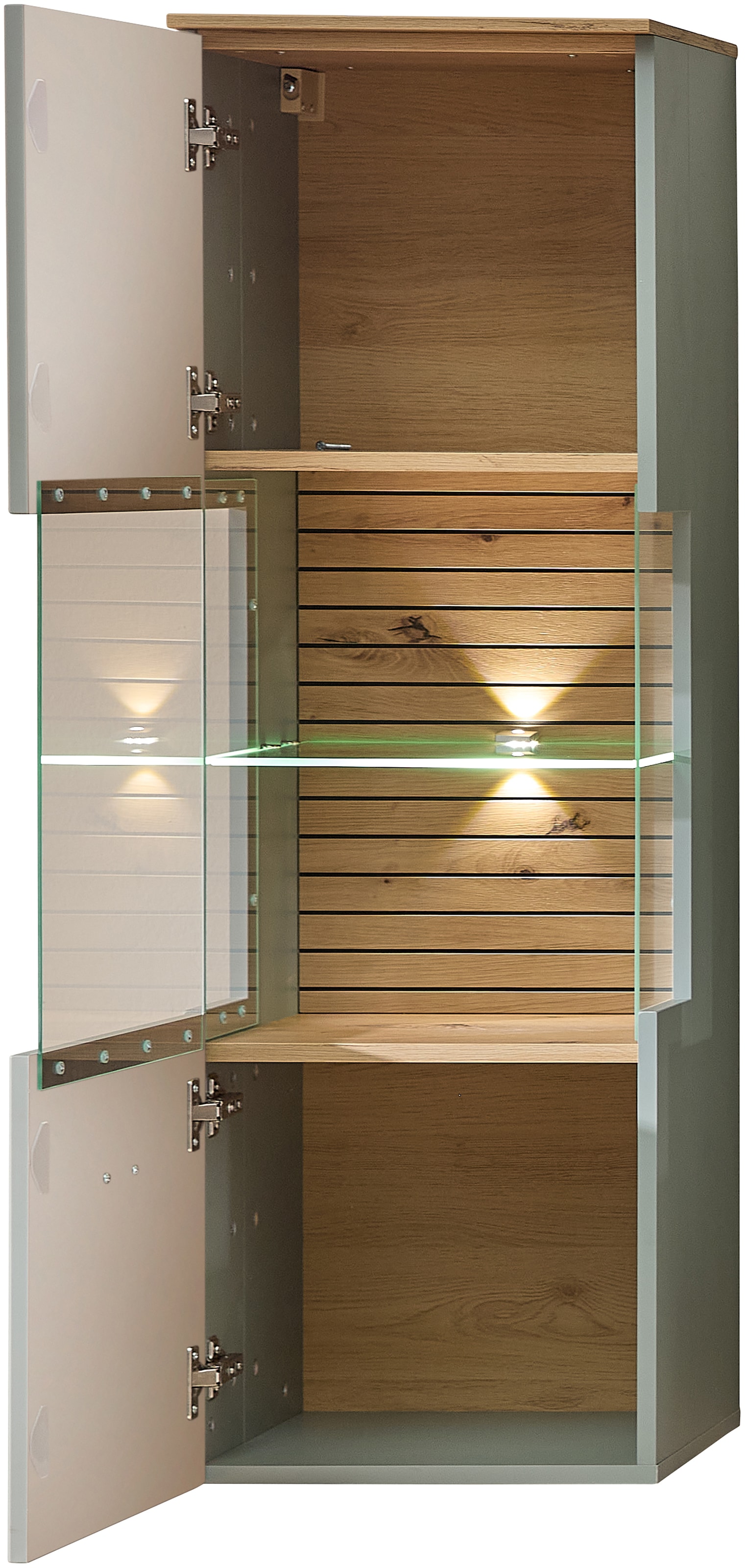 Innostyle Hängevitrine »INA Hängevitrine, 40 x 124 x 36 cm (B/H/T)« 1 Stk. tlg. L/R verwendbar, inkl. Beleuchtung, Softclose