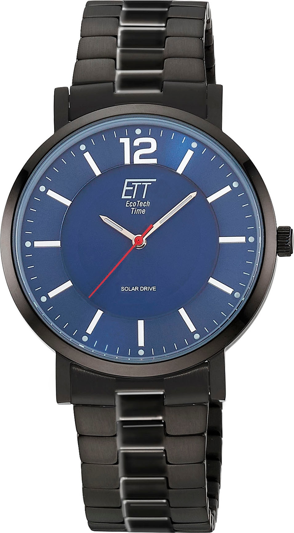 ETT Solaruhr Armbanduhr, Damenuhr, Herrenuhr, Partneruhr, Edelstahlarmband