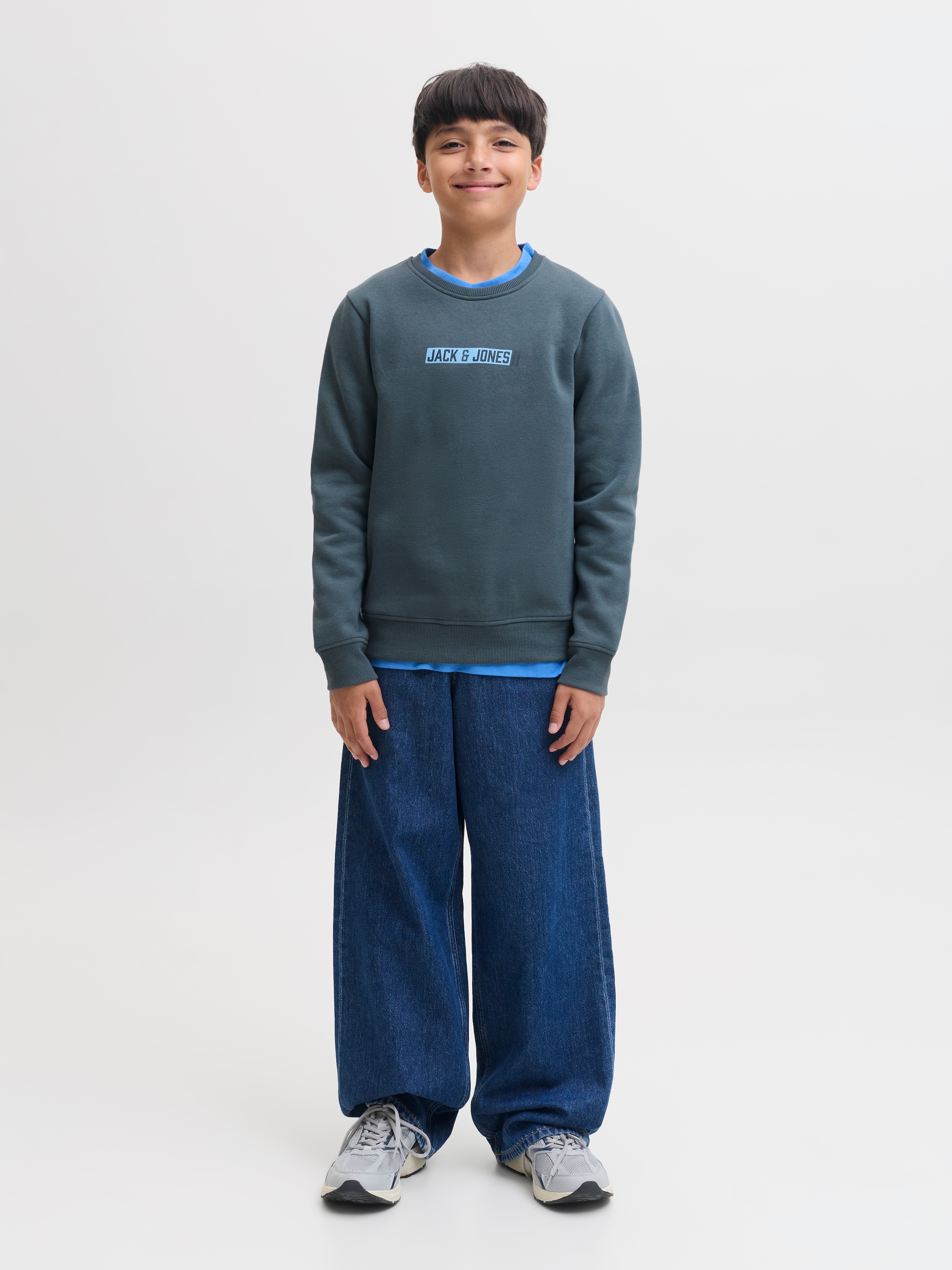 Jack & Jones Junior Sweatshirt »JJMUNK SWEAT CREW NECK SN JNR«, Materialmix, regular fit
