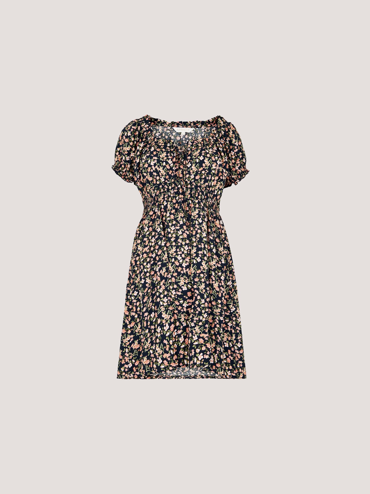 Apricot Minikleid »Florales Minikleid« mit Smokdetails und Blumenmuster
