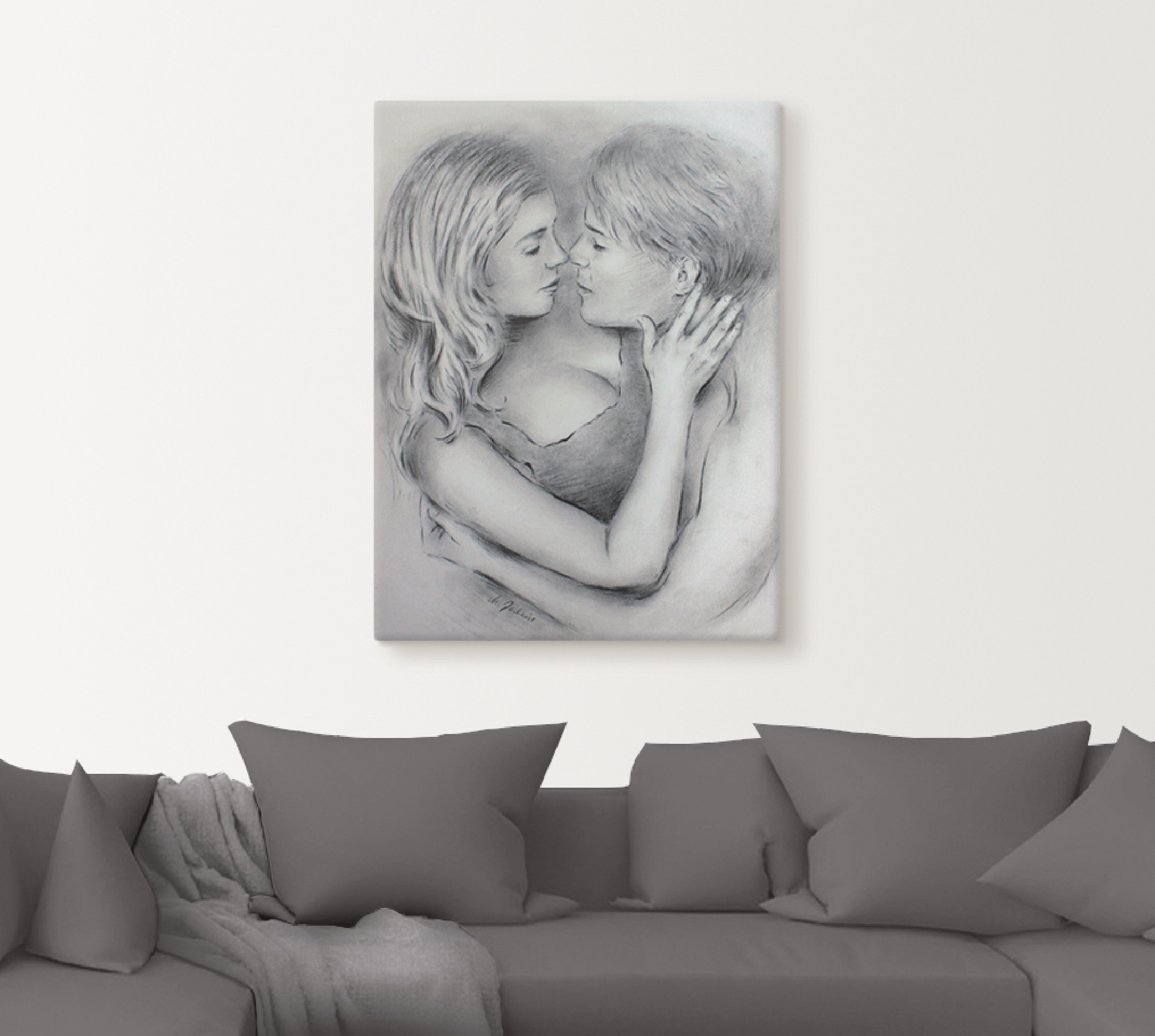 Artland Wandbild »Liebesgeflüster«, Paar, (1 St.), als Leinwandbild, Poster in verschied. Größen