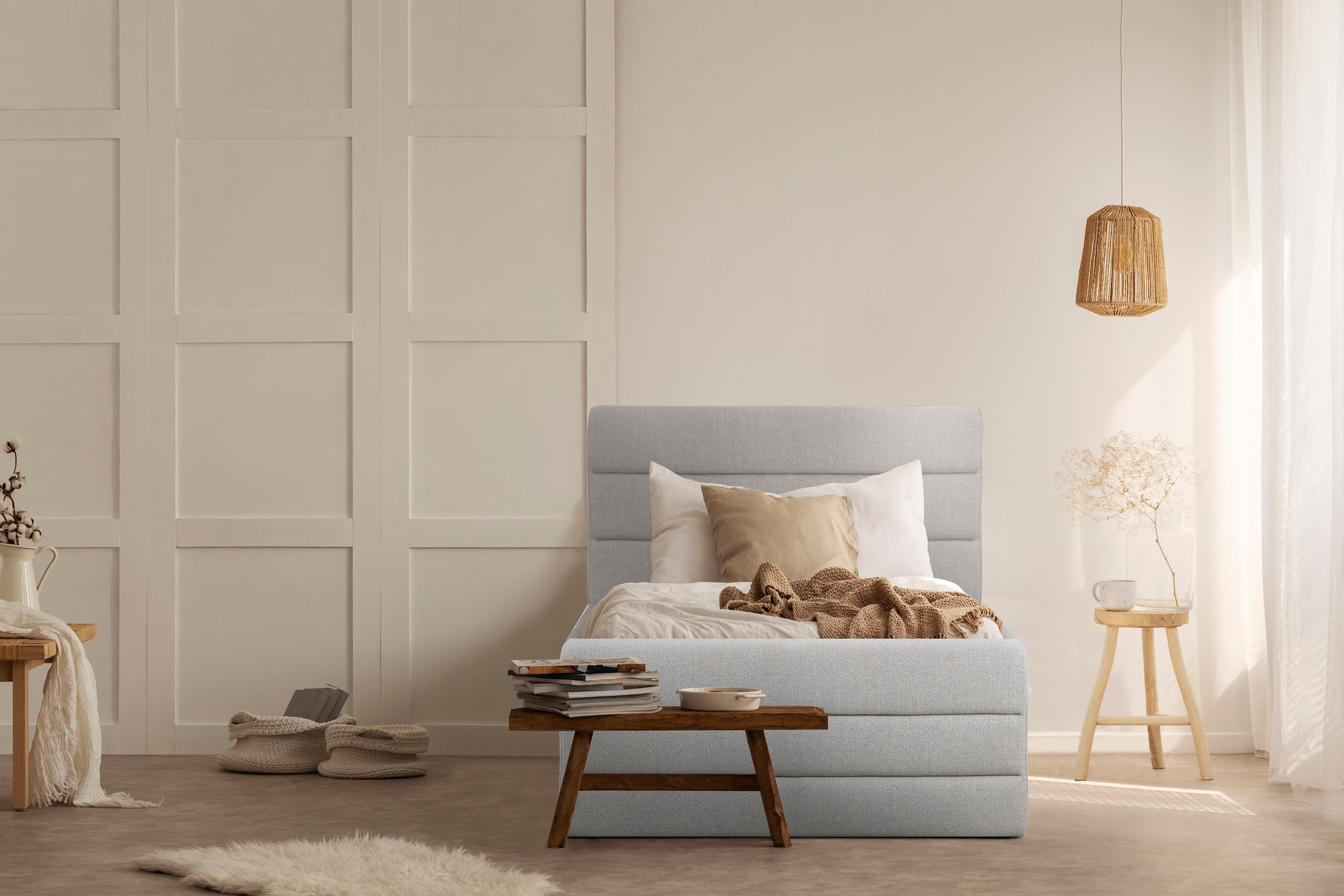 Home affaire Polsterbett »Merrit« Quernaht im Kopf- und Fußteil, in 5 Breiten, auch in 220 cm Länge