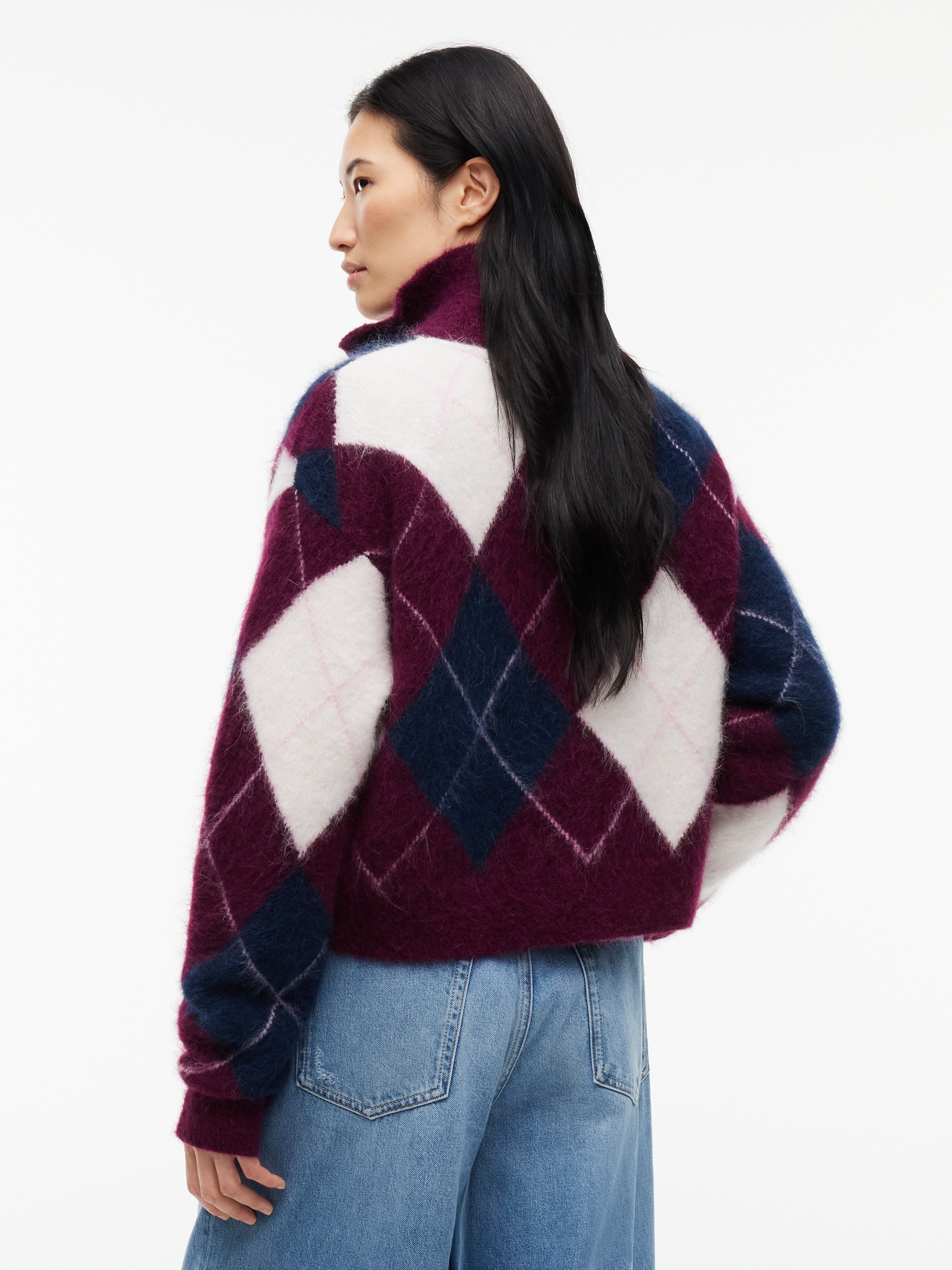Tommy Jeans Troyer »TJW FLUFFY QUARTER ZIP SWEATER« aus einem Alpaka-Mix