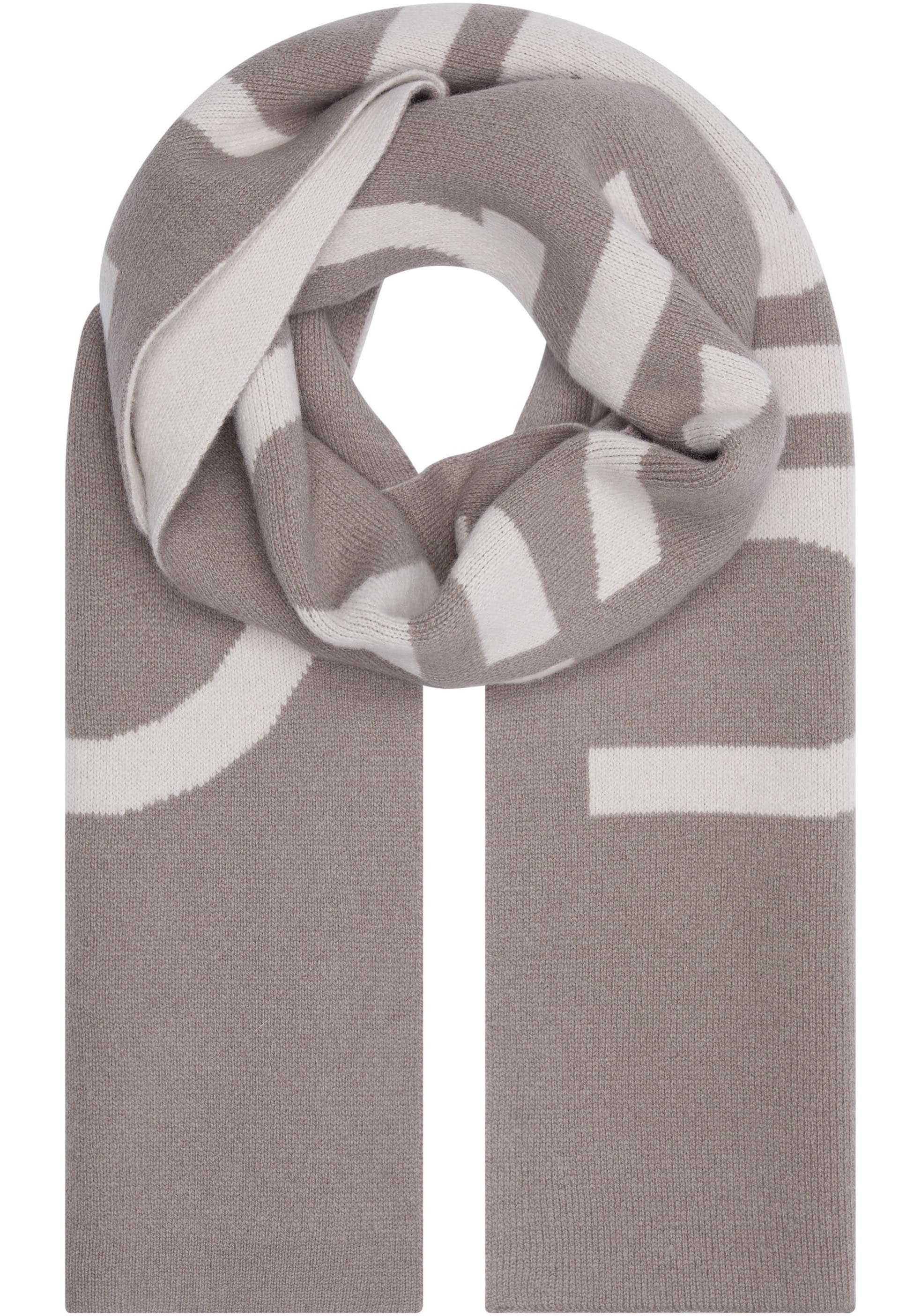 Schal »TWO-TONE KNIT WOOL MIX HW SCARF«, mit Logoschriftzug