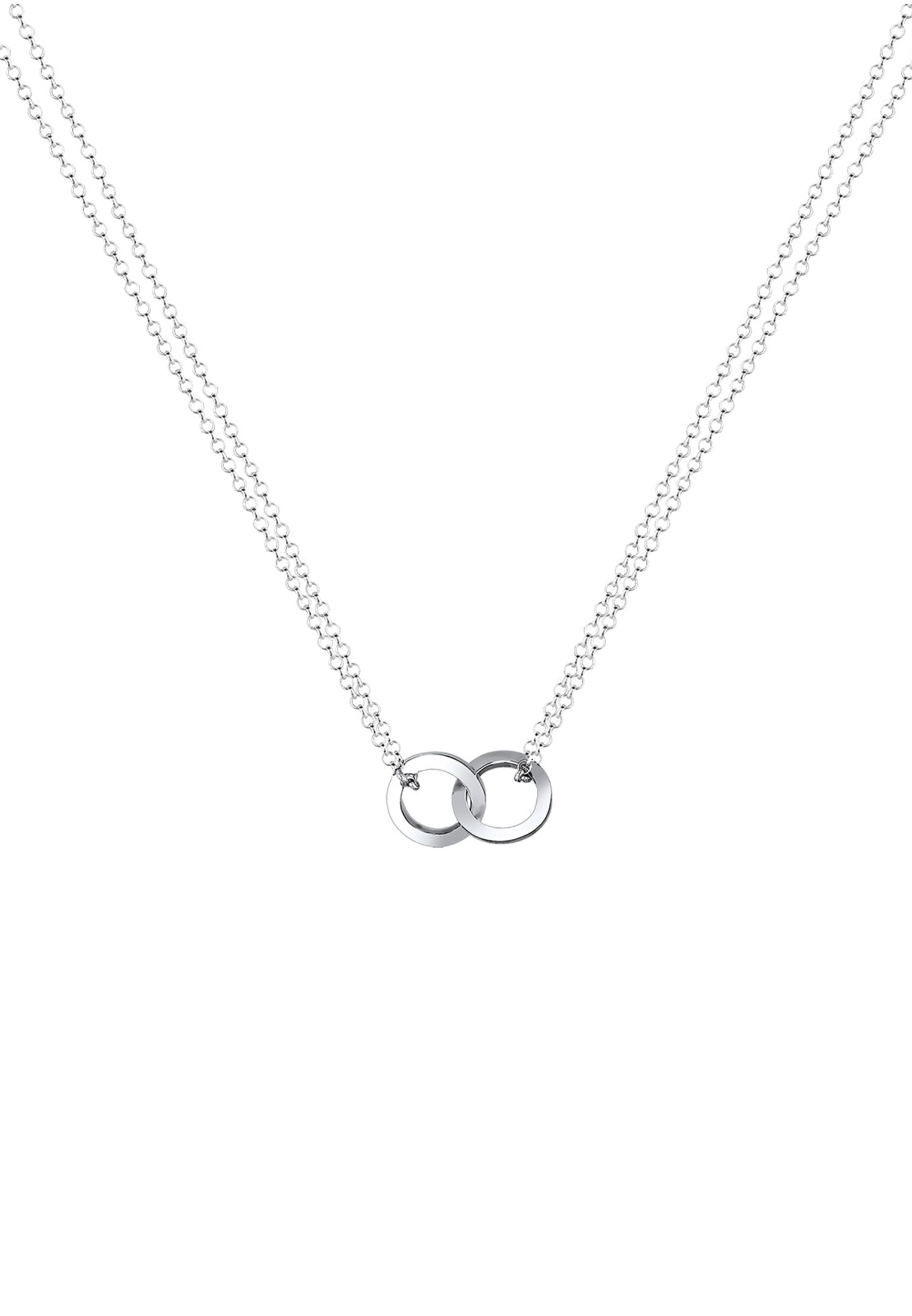 Elli Kette mit Anhänger »Halskette Anhänger Kreis Verbunden 925 Sterling Silber«