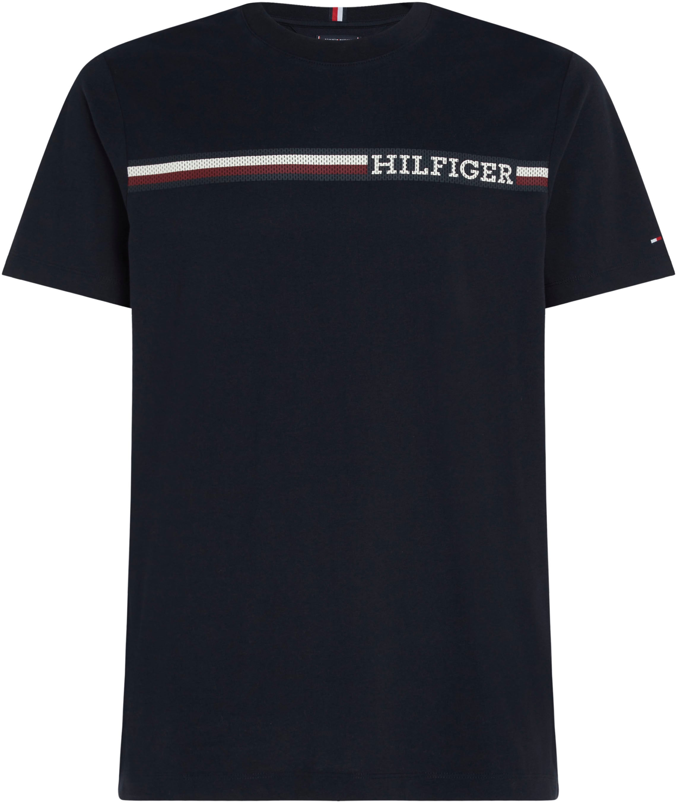 Tommy Hilfiger T-Shirt »MONOTYPE CHEST STRIPE TEE«, OTTO mit bei Markenlogo shoppen online
