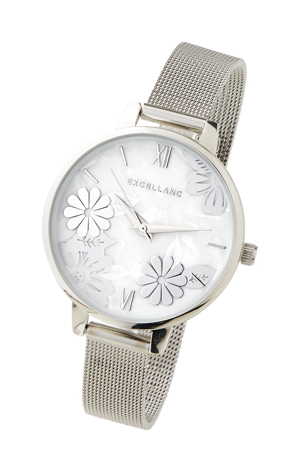 Armbanduhr Ziffernblatt mit Blumenmotiv