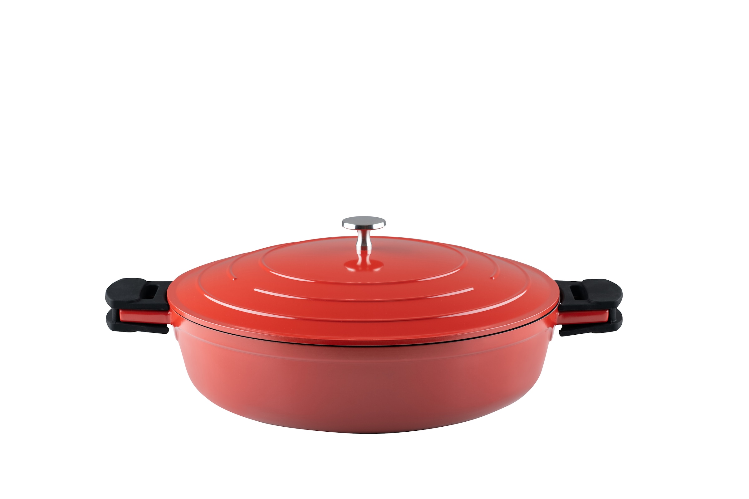 Schmorpfanne »KERAMIKA RED, 28 cm, mit Deckel«, Aluminiumguss, (2 tlg.)