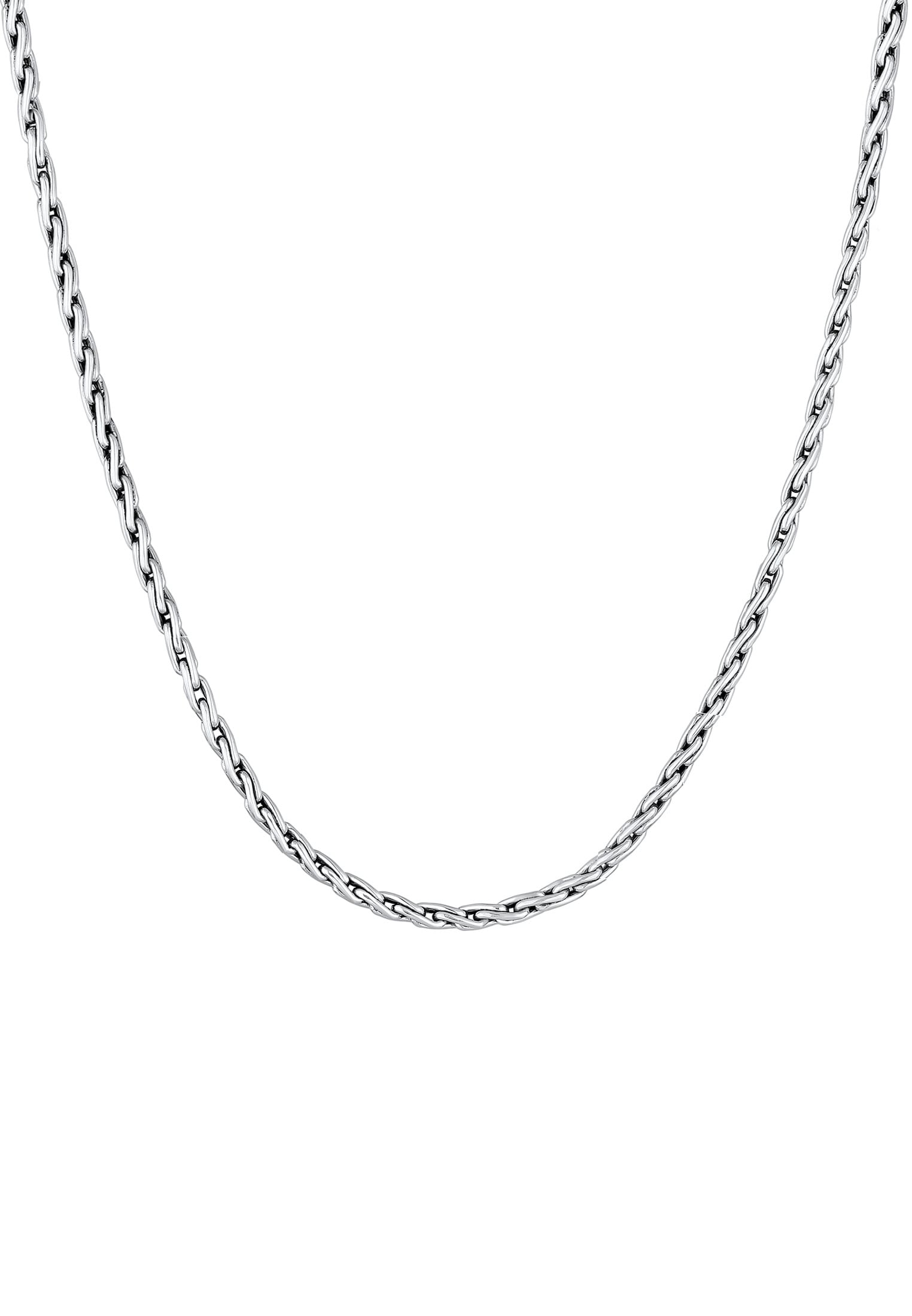 Kuzzoi Silberkette »Halskette Männer Zopfkette Oxidiert Massiv 925 Silber«