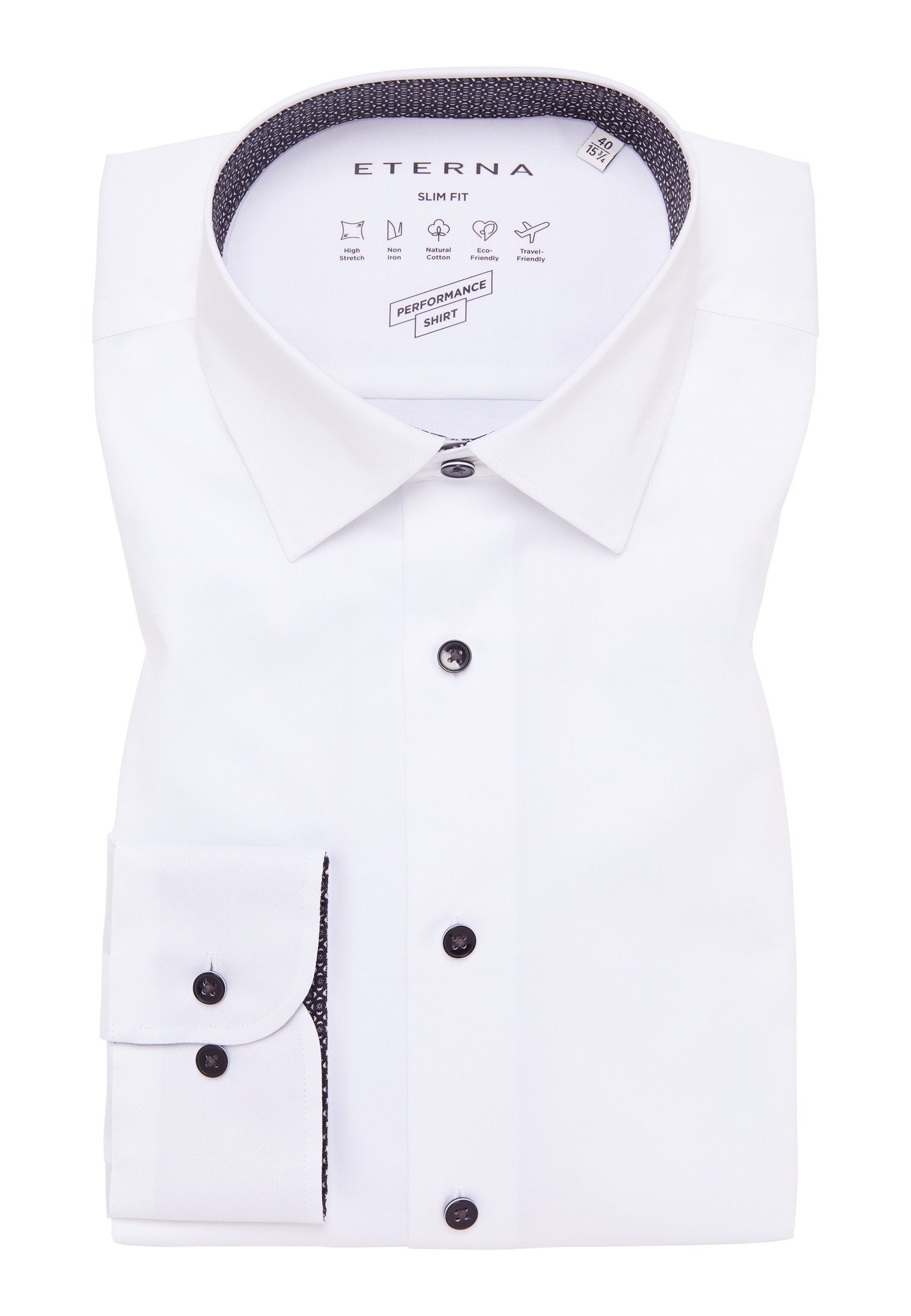 Eterna Langarmhemd »SLIM FIT«, NON IRON (bügelfrei)