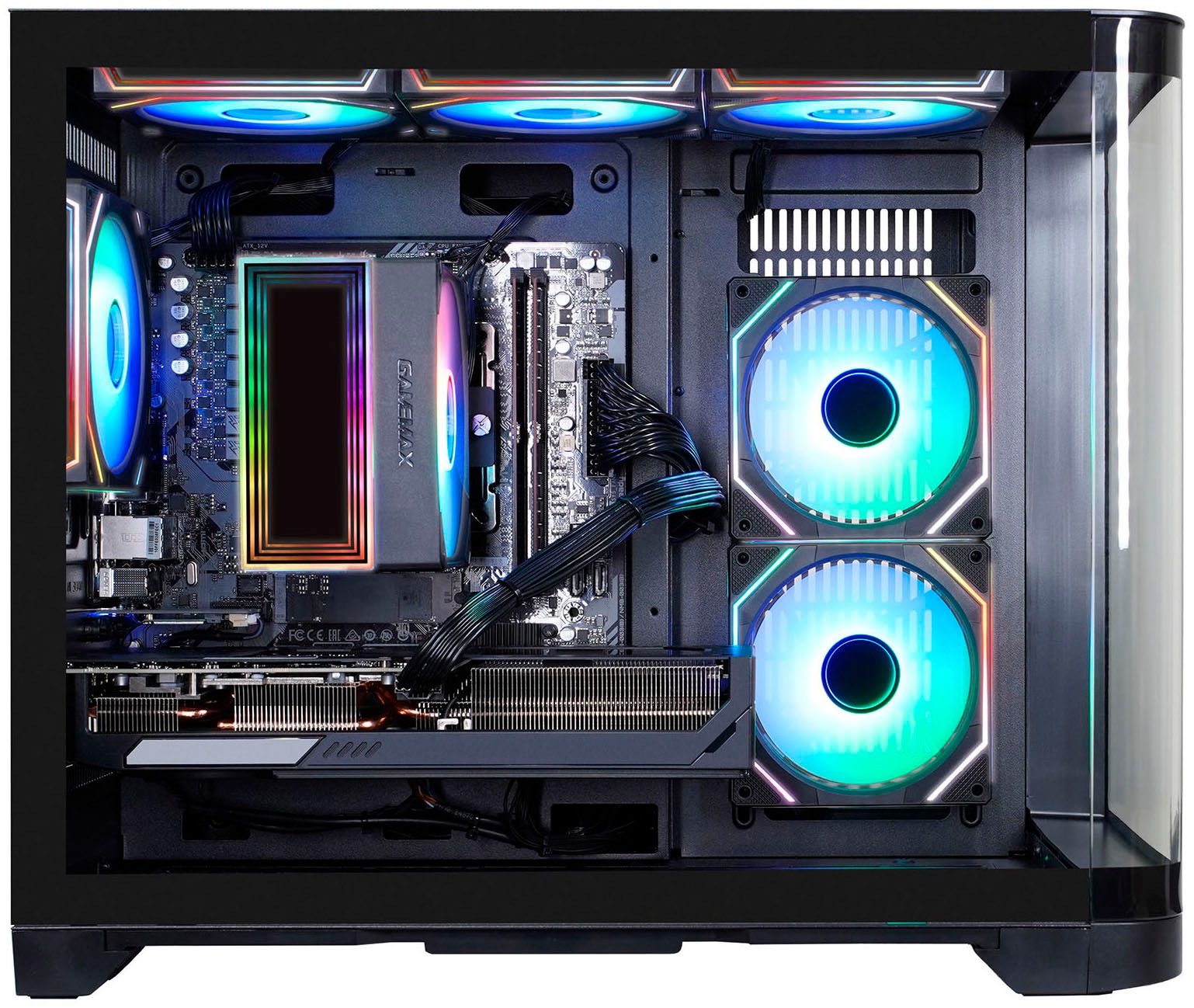 GAMEMAX Gaming-PC »HYPE-M BK 8204 AMD Ryzen 5 7500F 32GB DDR5 1TB SSD RX 9070« Windows 11, DDR5 RAM