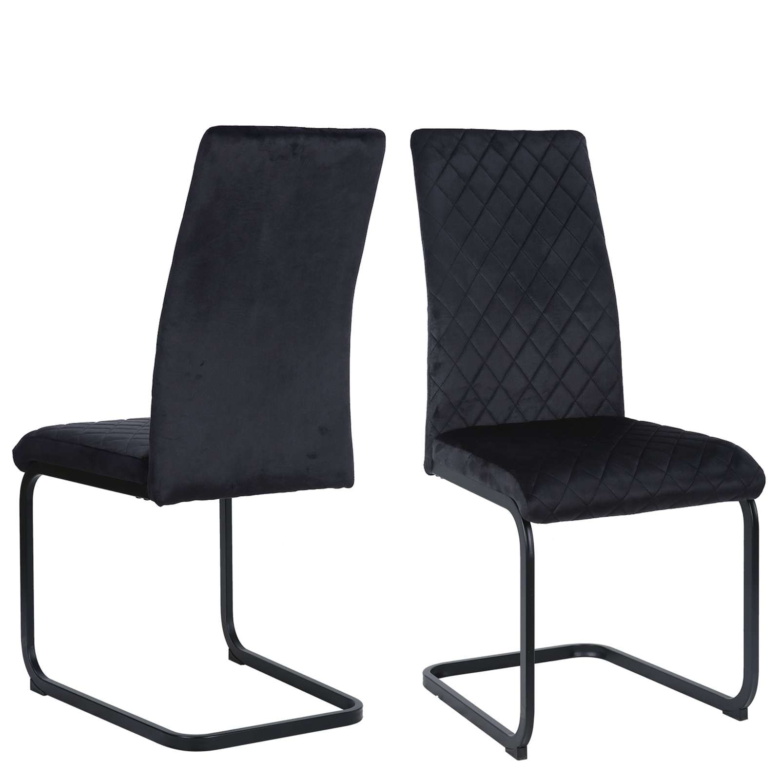 OTTO home Esszimmerstuhl »Valbourg«, 2 St., Freischwinger, gepolsterte Rückenlehne und Sitzfläche, Sitzhöhe 48 cm