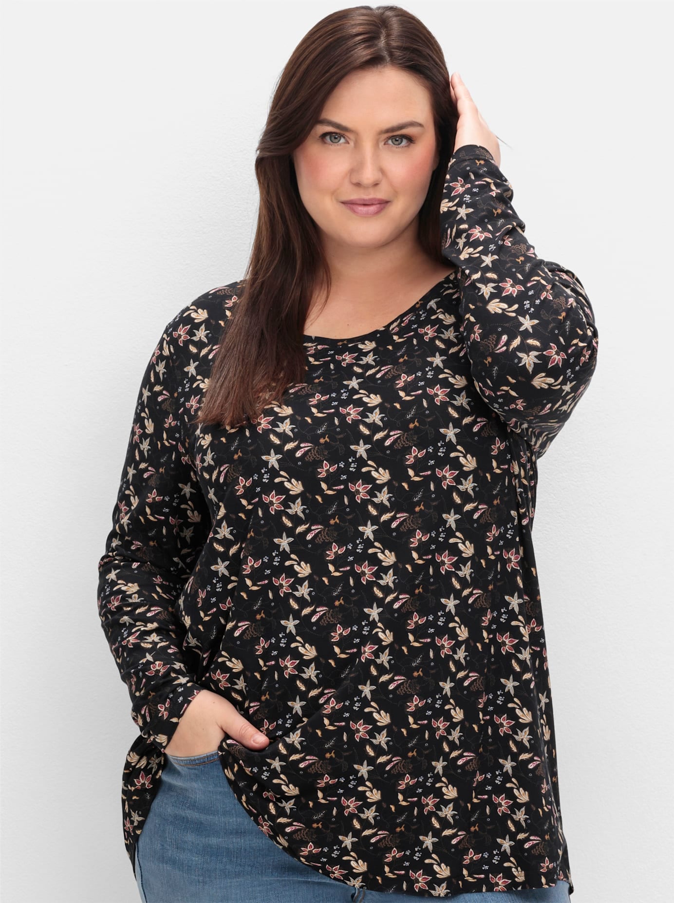 Sheego Langarmshirt »Langarmshirt«, (1 tlg.)