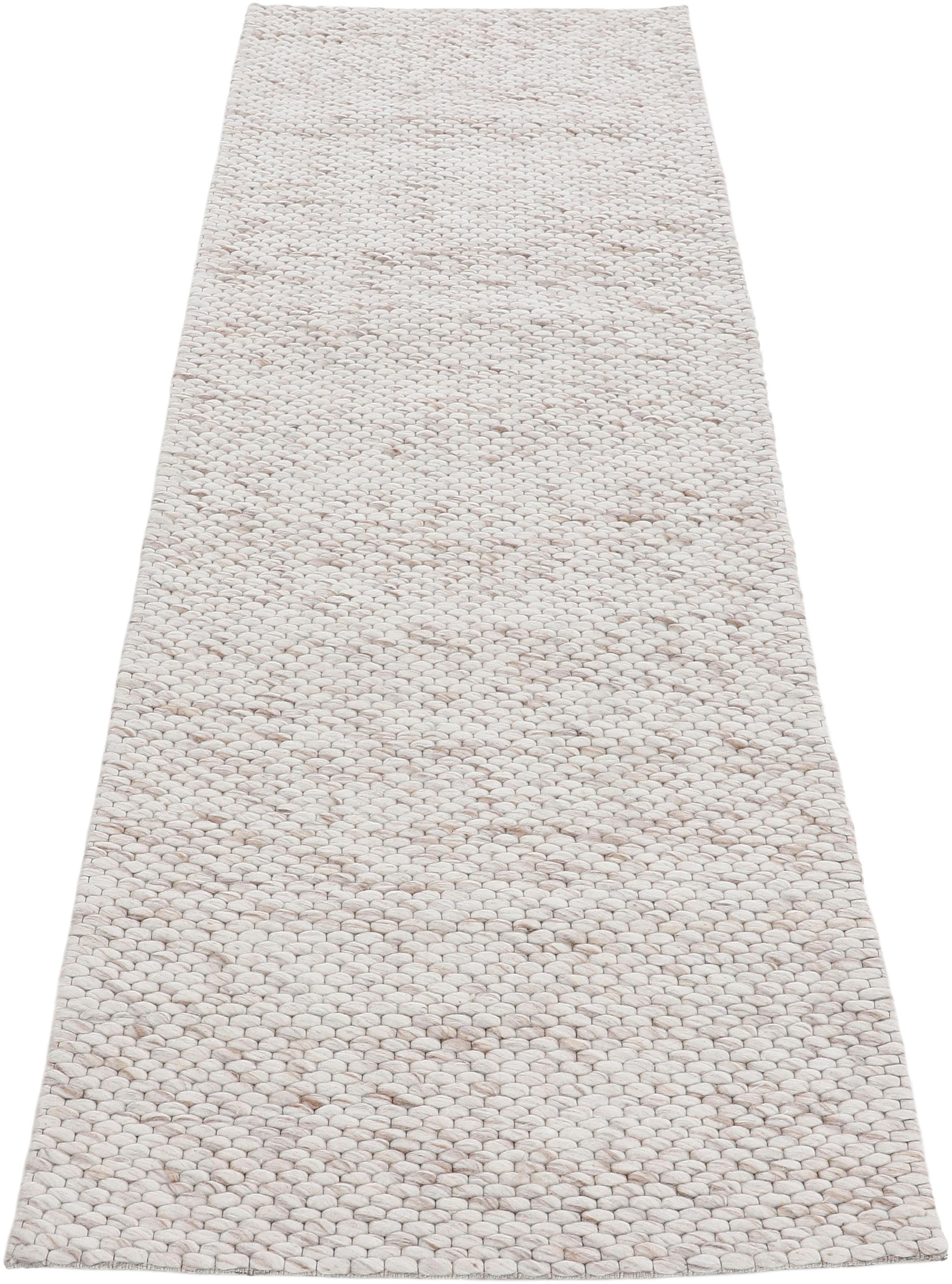 Teppich, bei reine Wolle, OTTO Handweb rechteckig, Läufer »Sina«, handgewebt, carpetfine & weich kuschelig bestellen meliert,
