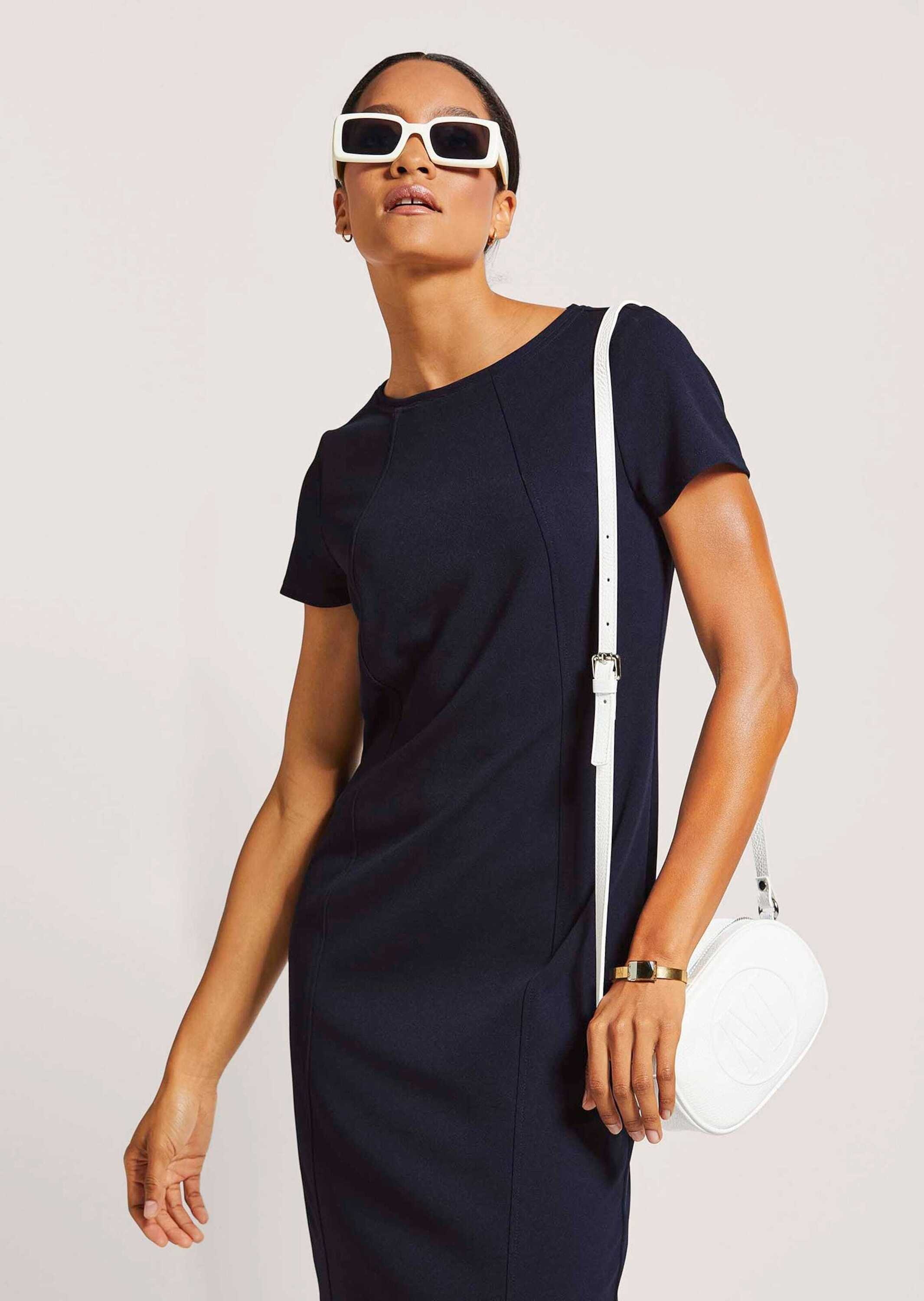 MADELEINE Sommerkleid »Kleid Etuikleid mit kurzen Ärmeln«