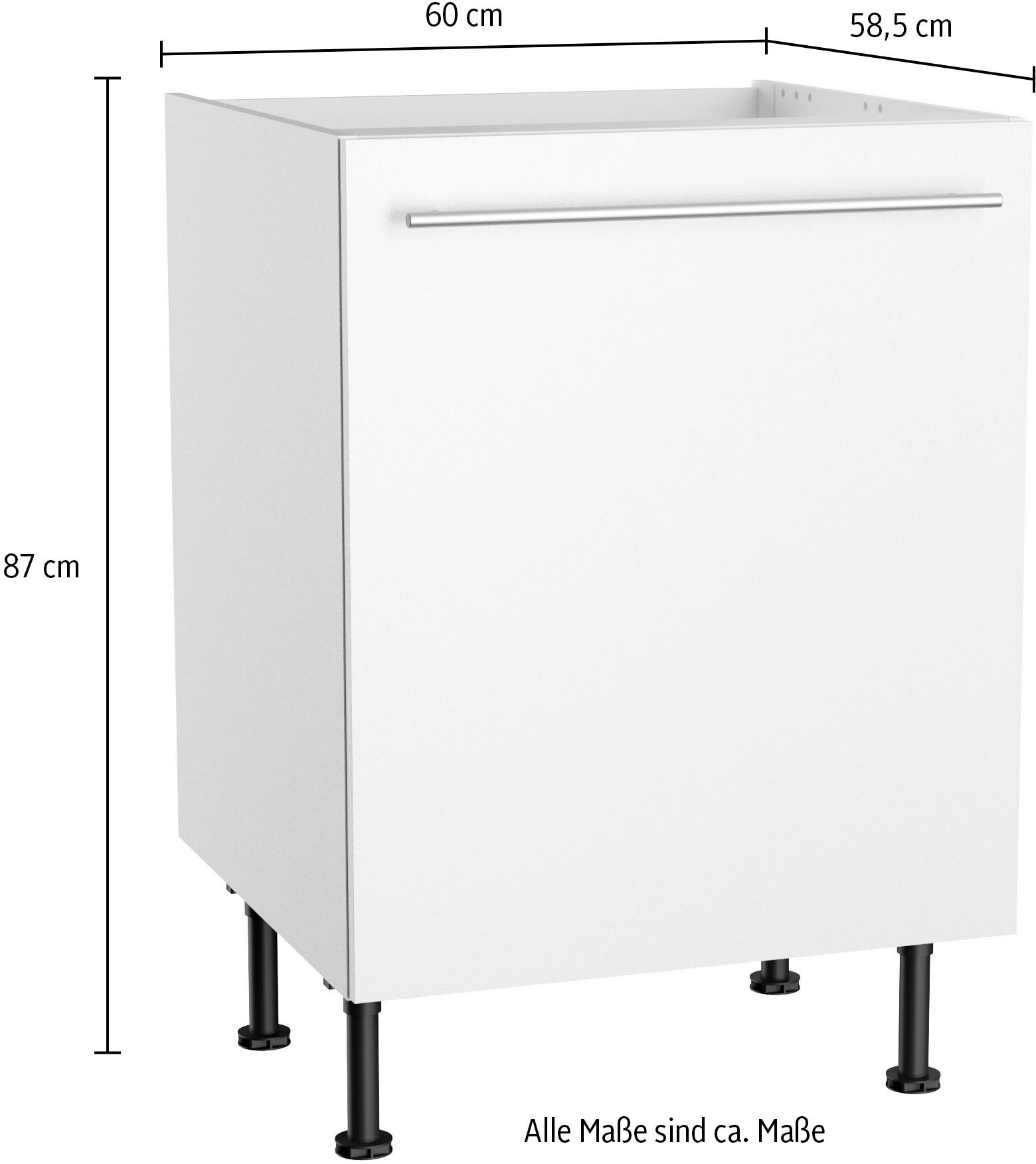 KOCHSTATION Spülenschrank »KS-Bern2«, Breite 60 cm, 1 Tür
