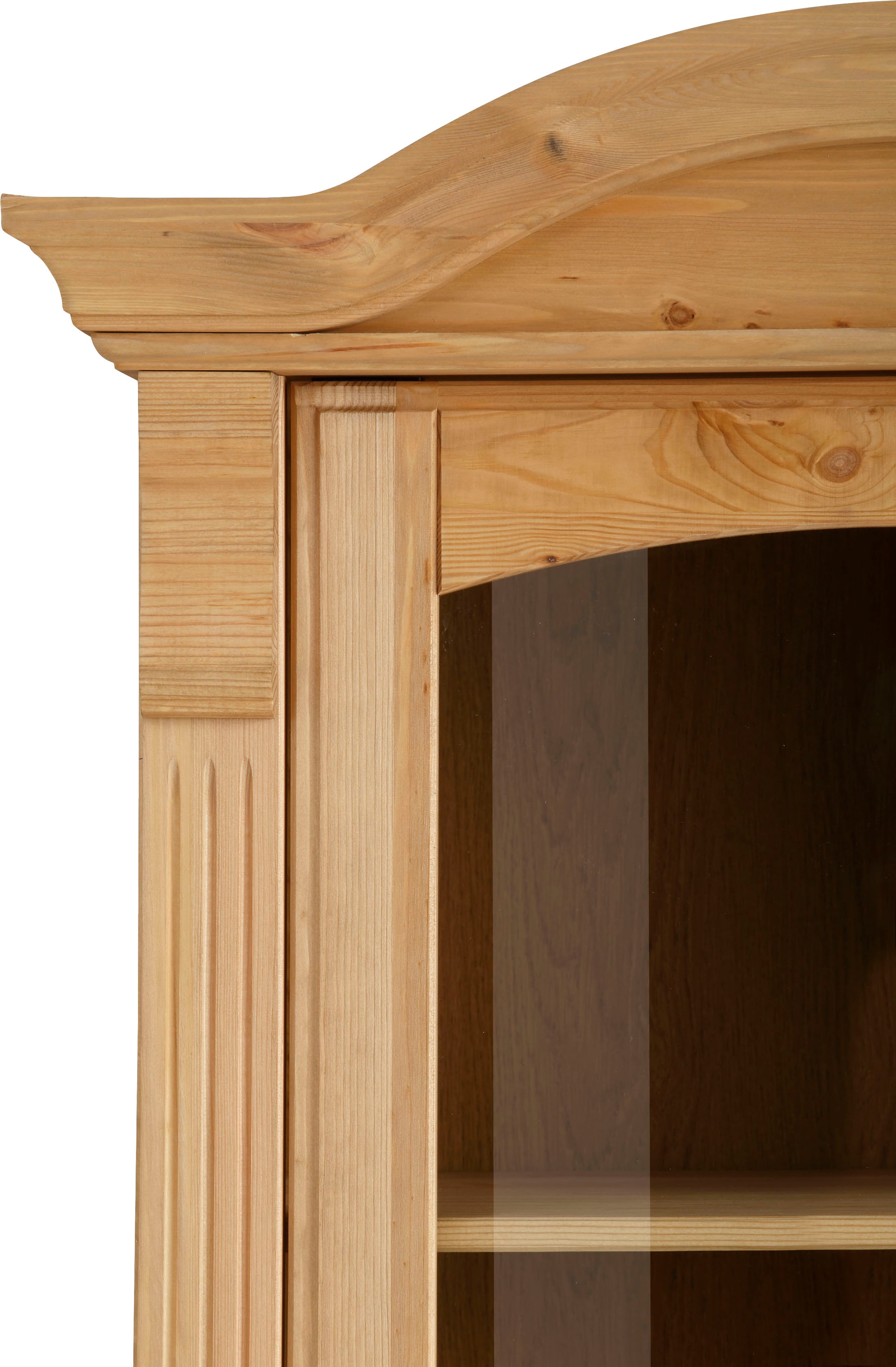 Home affaire Vitrine »Anna«, Breite 69 cm, Höhe 187 cm, Metallgriffe, aus massiver Kiefer, FSC®
