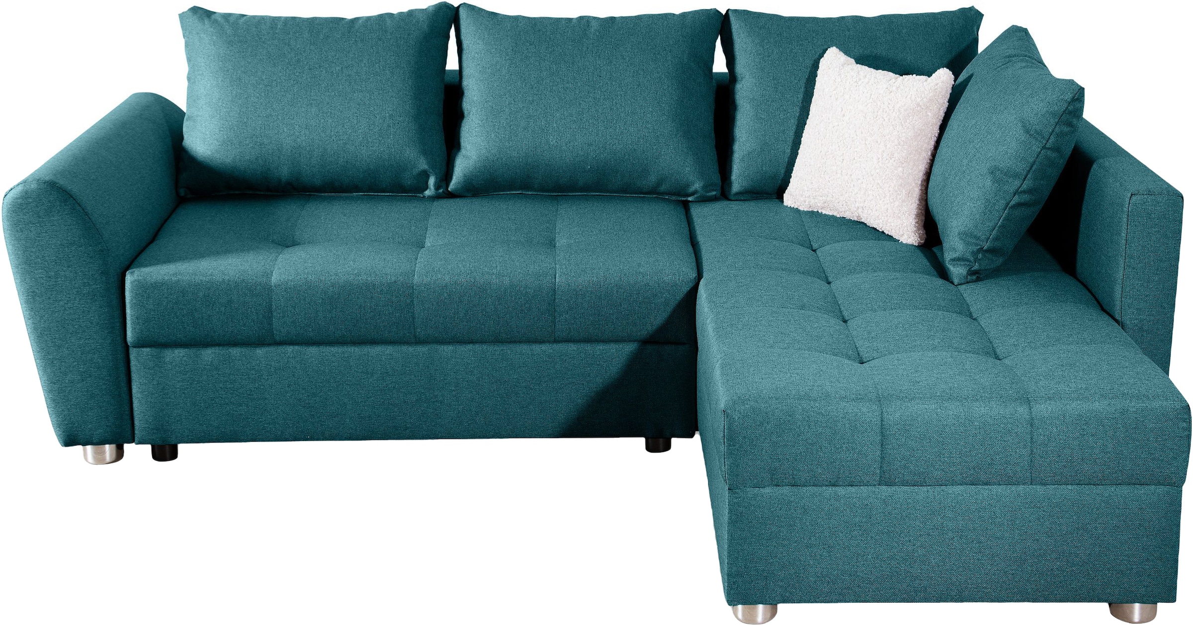 COLLECTION AB Ecksofa »Jana L-Form«, inkl. Bettfunktion,Bettkasten und Bonnelfederkern
