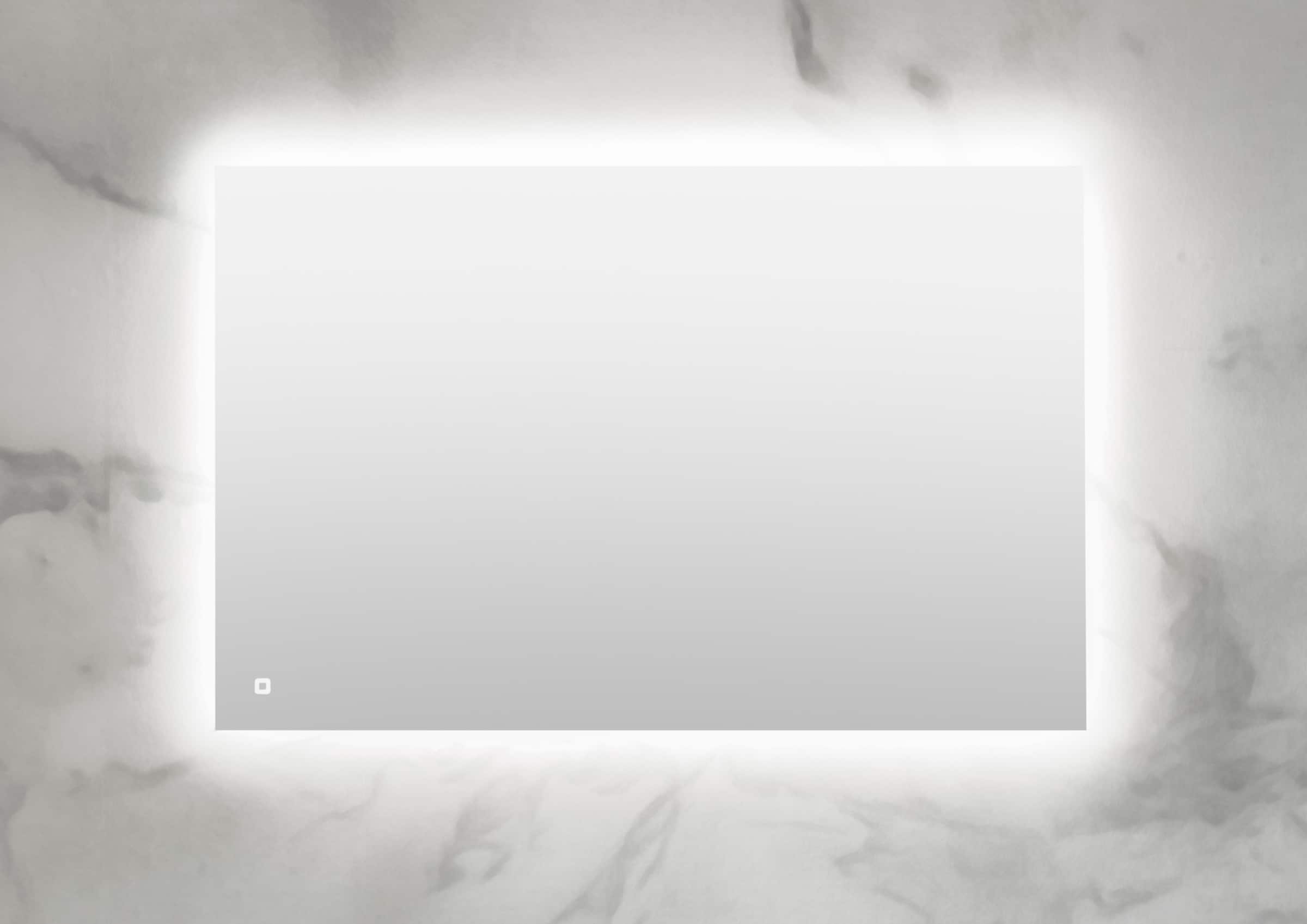 PLACES OF STYLE Badmöbel-Set »Studio Line, Bad im modernen Design, 2-teiliges Badezimmer« in 2 Farben und 2 Spiegelformen lieferbar, 2 Stk. tlg.