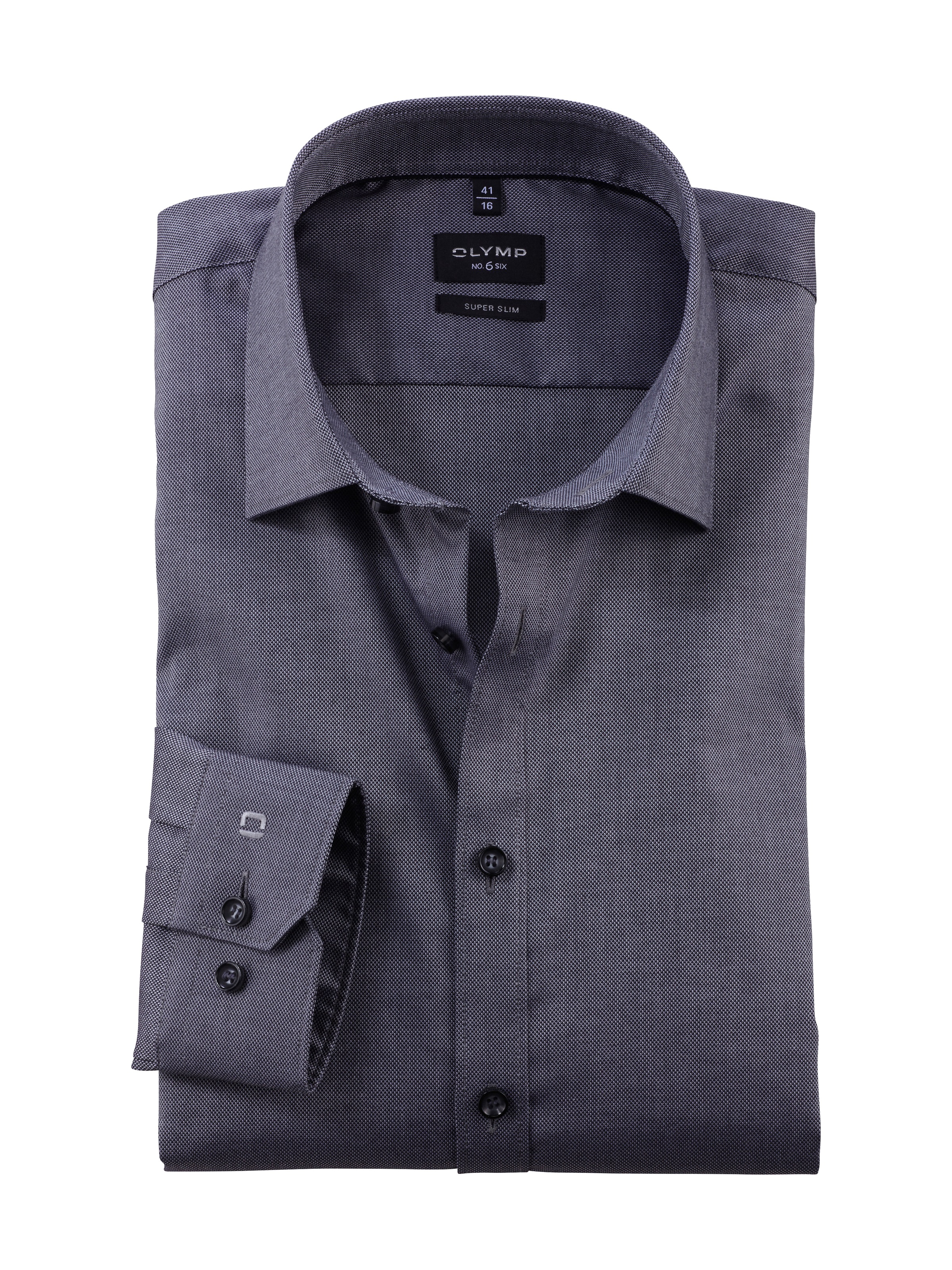 OLYMP Businesshemd »No. Six super slim«, mit feiner Faux-Uni-Struktur