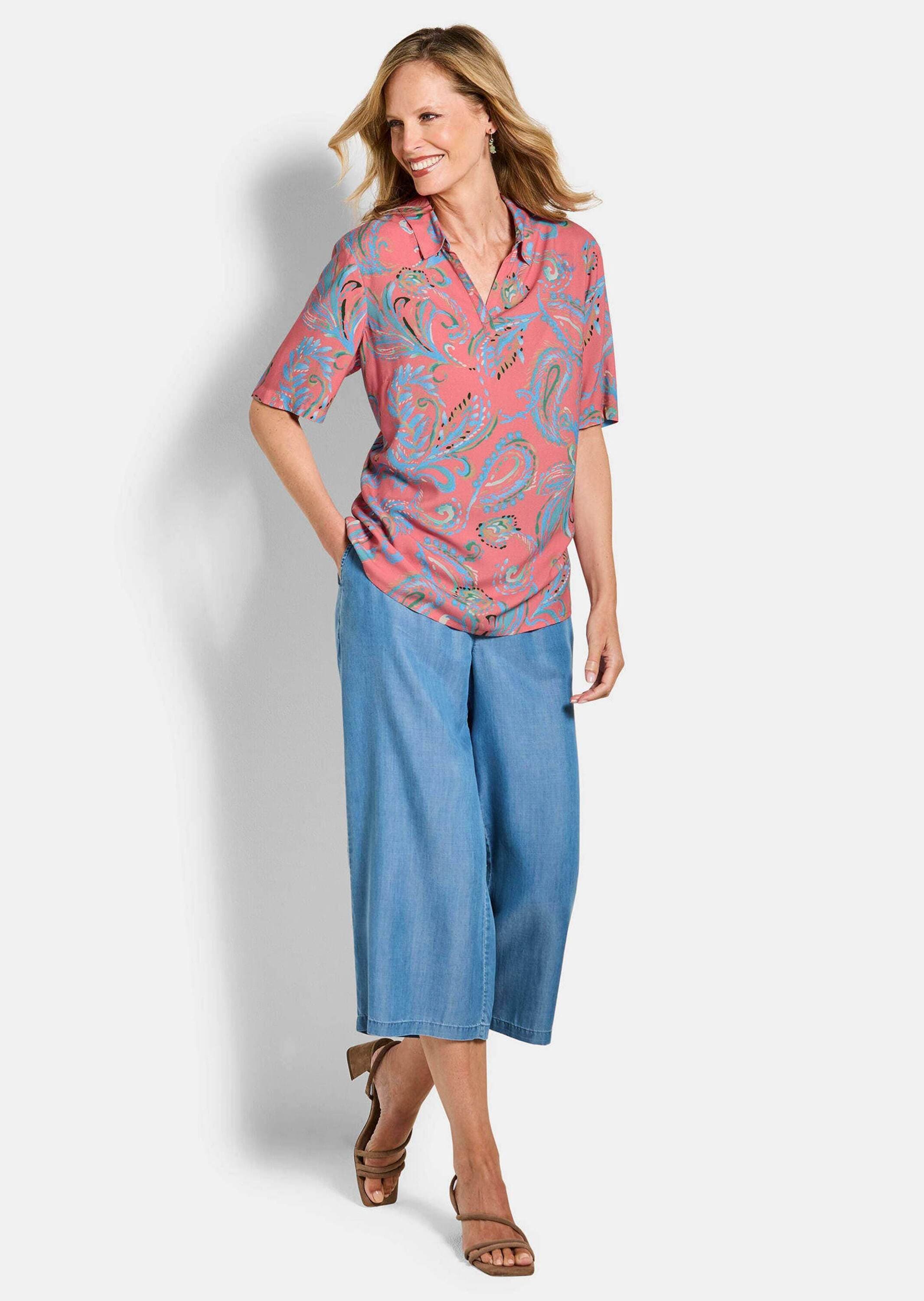 GOLDNER Schlupfbluse »Schlupfbluse mit Paisley-Muster« figurschmeichelnder Schnitt