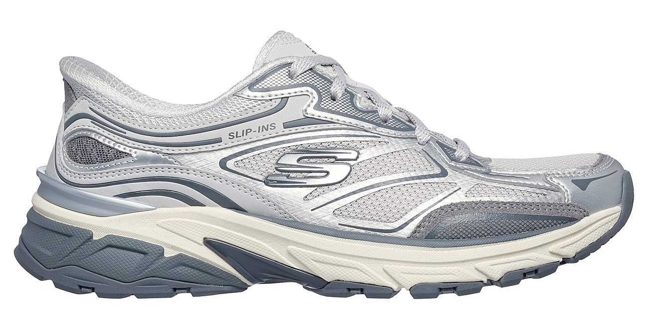 Skechers Slip-On Sneaker »STAMINA SPORT«, Retro Sneaker, Schnürschuh mit Metallic-Besätzen