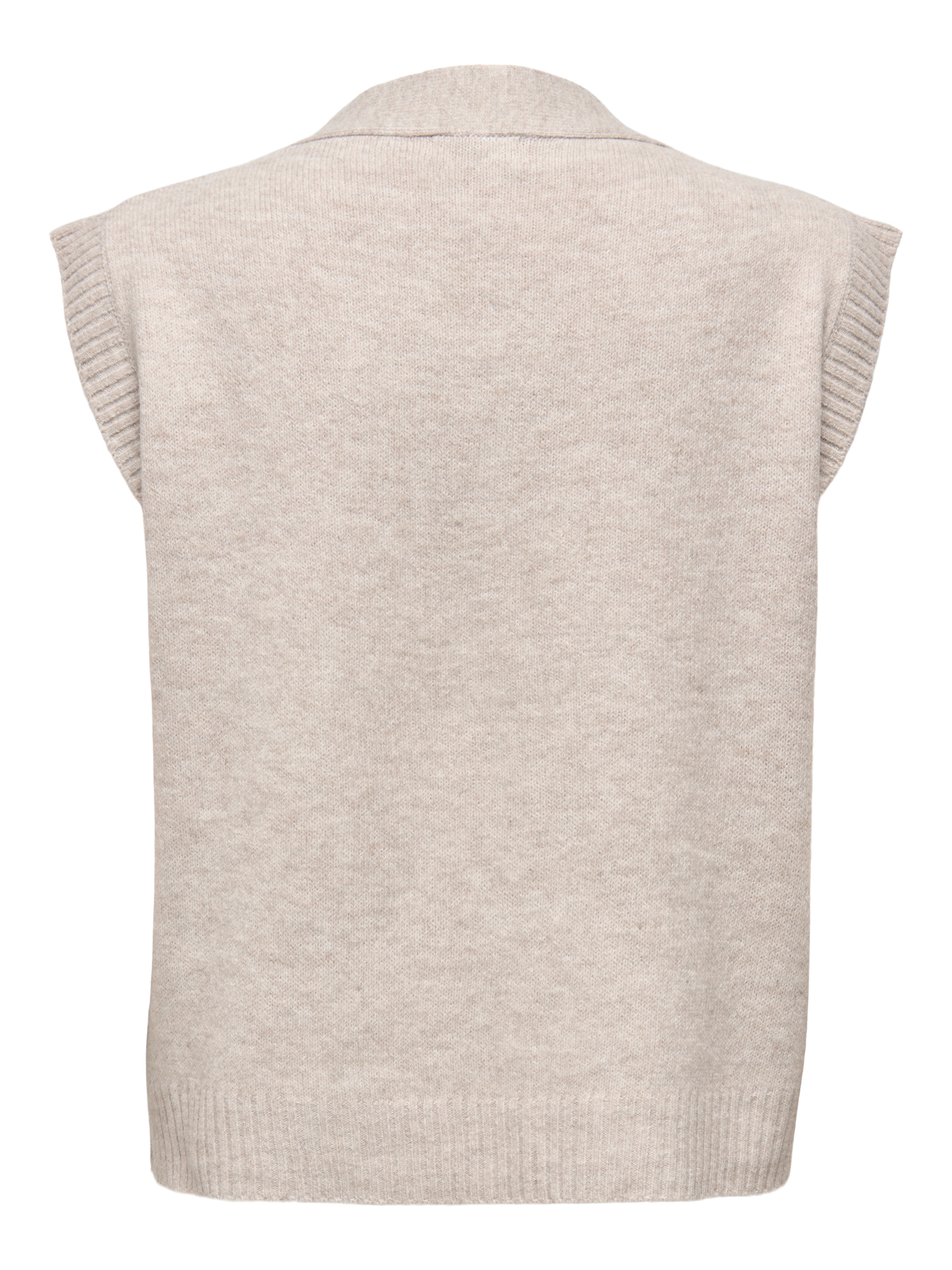 JDY Strickweste »JDYSUPER S/L V-NECK VEST KNT NOOS« Materialmix