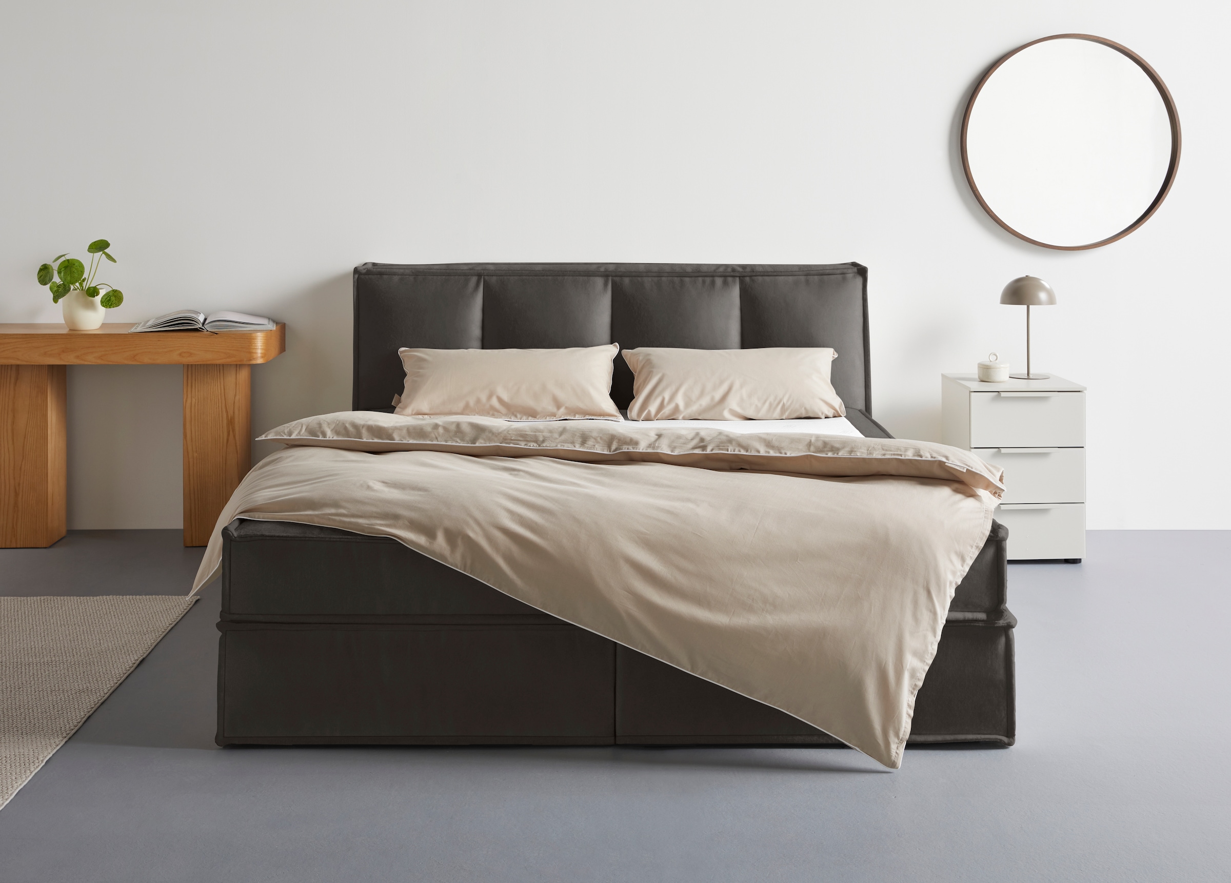 LeGer Home by Lena Gercke Boxspringbett »Addyson«, (Härtegrade H2, H3 und H4 wählbar), Boxspringbett inkl. Topper, 2 Matratzen