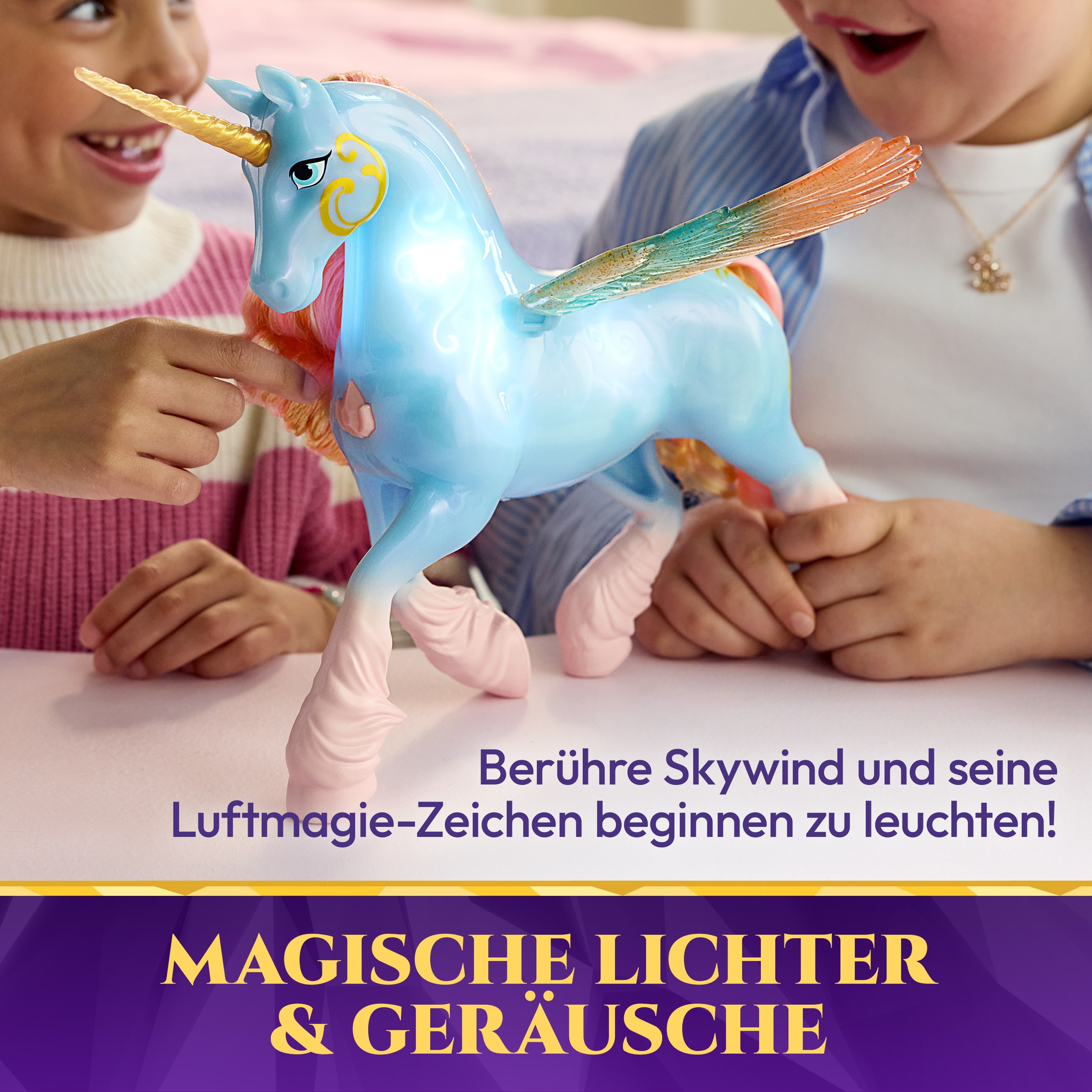 Spin Master »Unicorn Academy - Glow Magic Skywind, interaktives Einhorn« mit Licht und Sound