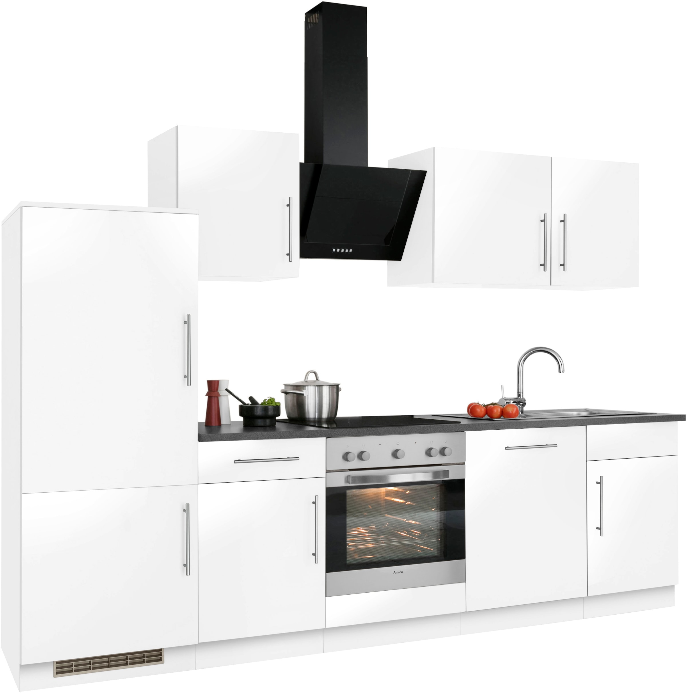 wiho Küchen Küchenzeile »Cali«, mit bei Breite cm OTTO 280 E-Geräten