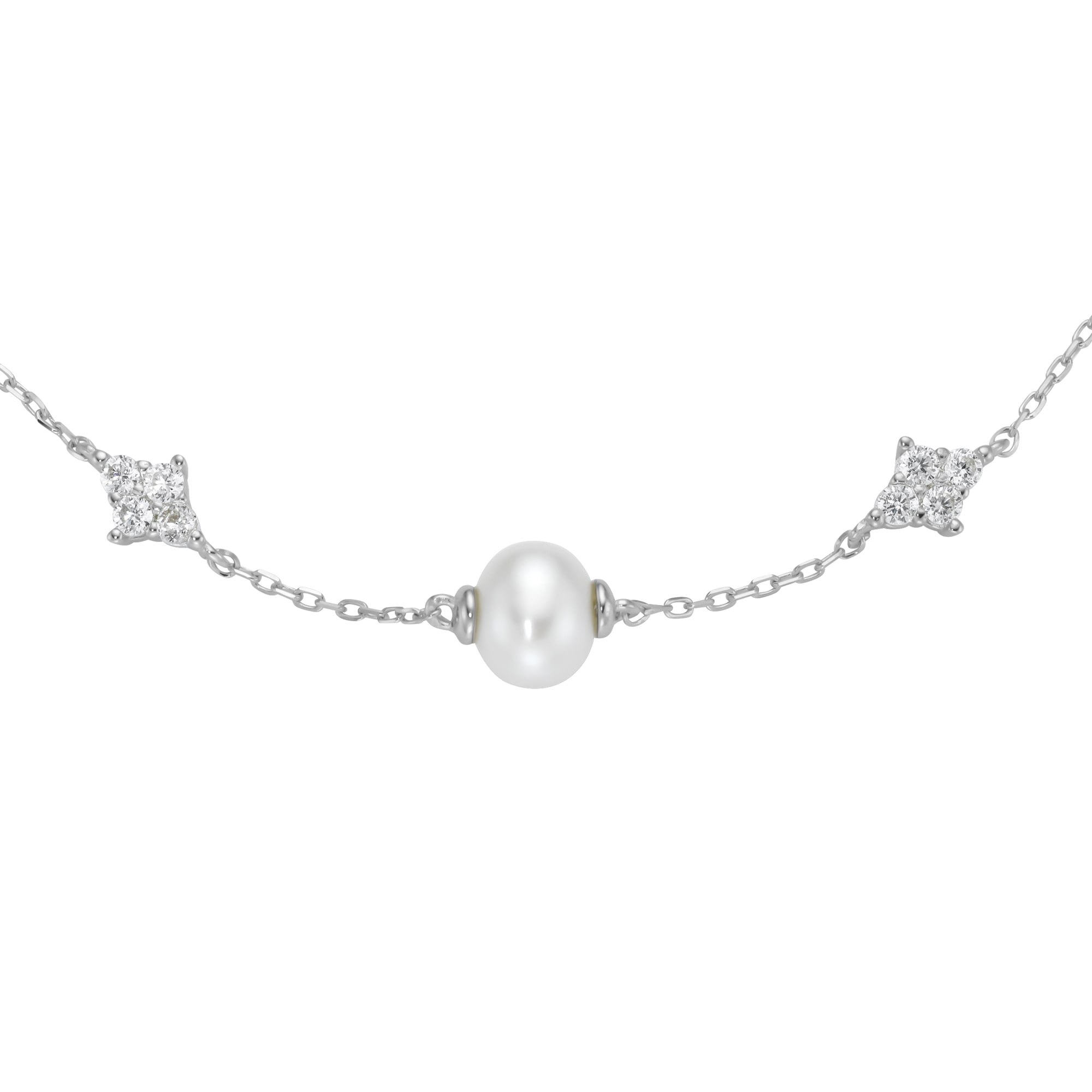 GIORGIO MARTELLO MILANO Armband »Armband Süßwasser-Perlen und Zirkonia, Silber 925«