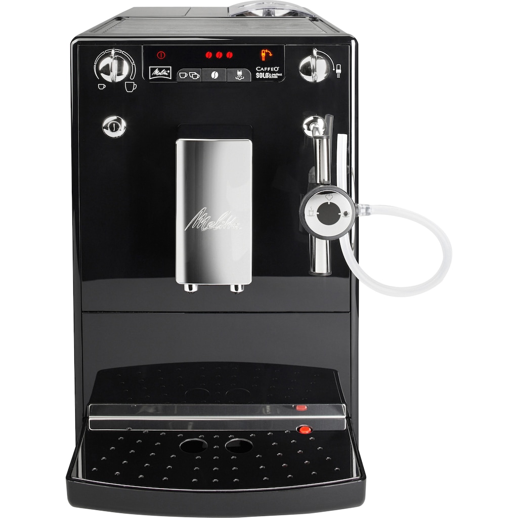 Melitta Kaffeevollautomat »Solo® & Perfect Milk E 957-101, schwarz«, Café crème&Espresso per One Touch, Milchsch&heiße Milch per Drehregler