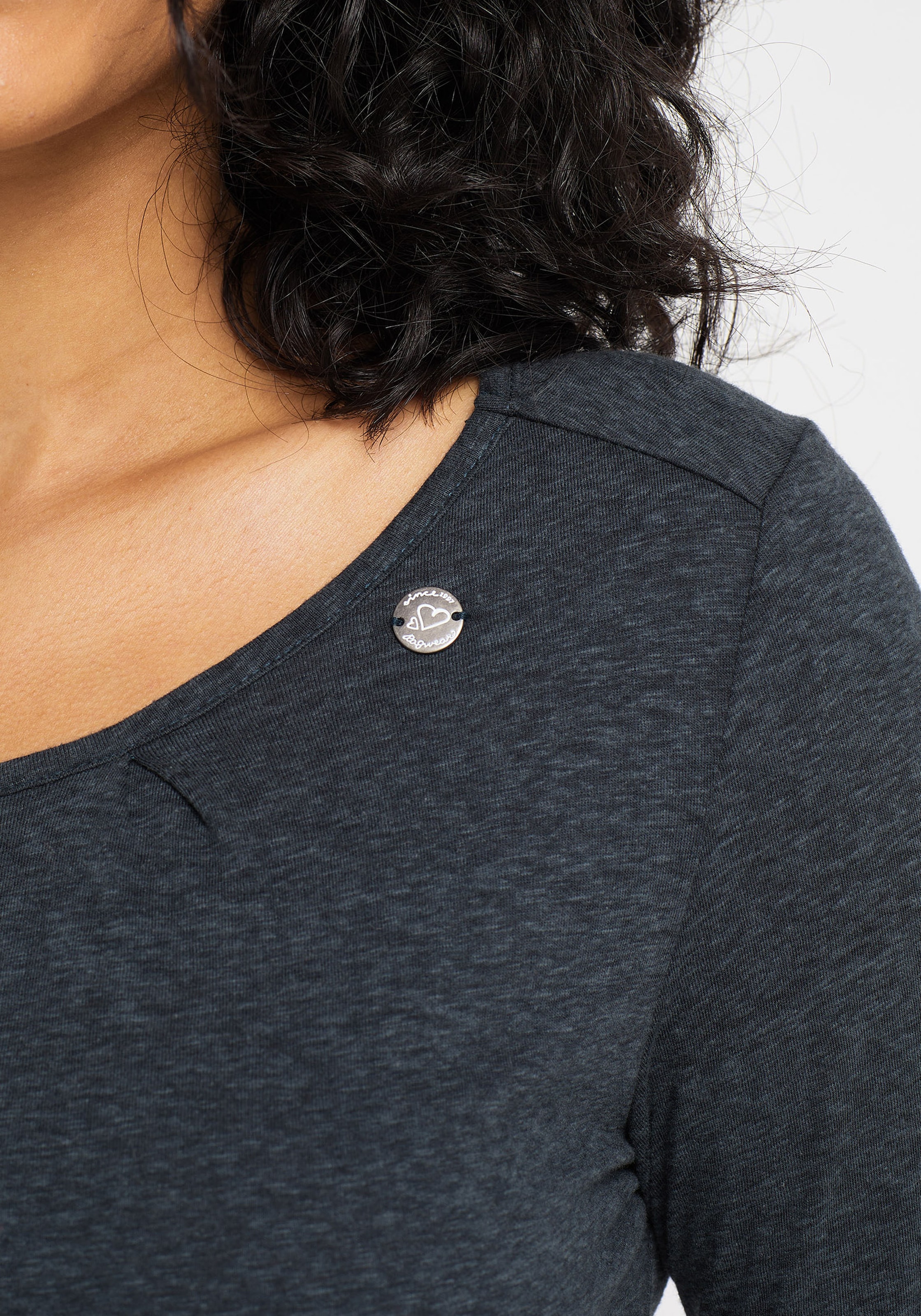 Ragwear Jerseykleid »ALEXA« mit Kordelzug und kontrastigen Zierperlen-Besatz